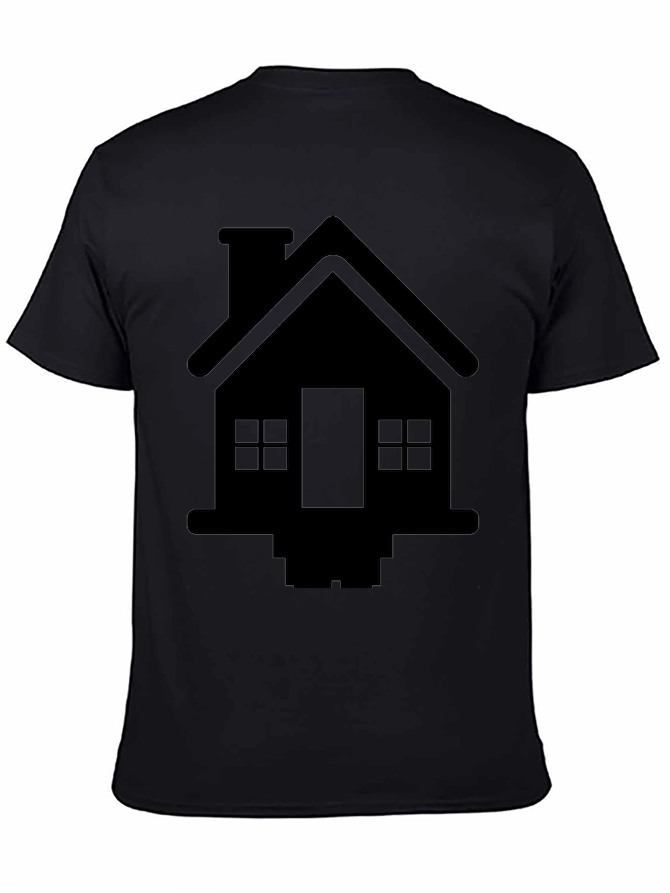House Graphic Tee - Black Cotton Comfort