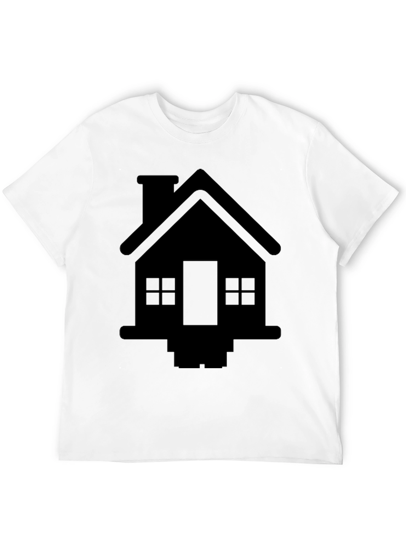 House Graphic Tee - Black Cotton Comfort