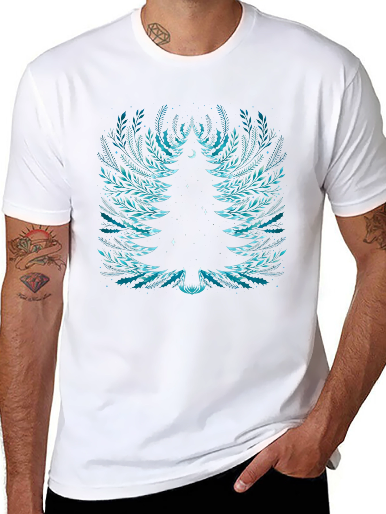 Floral Tree Graphic Tee - Unique Nature Shirt