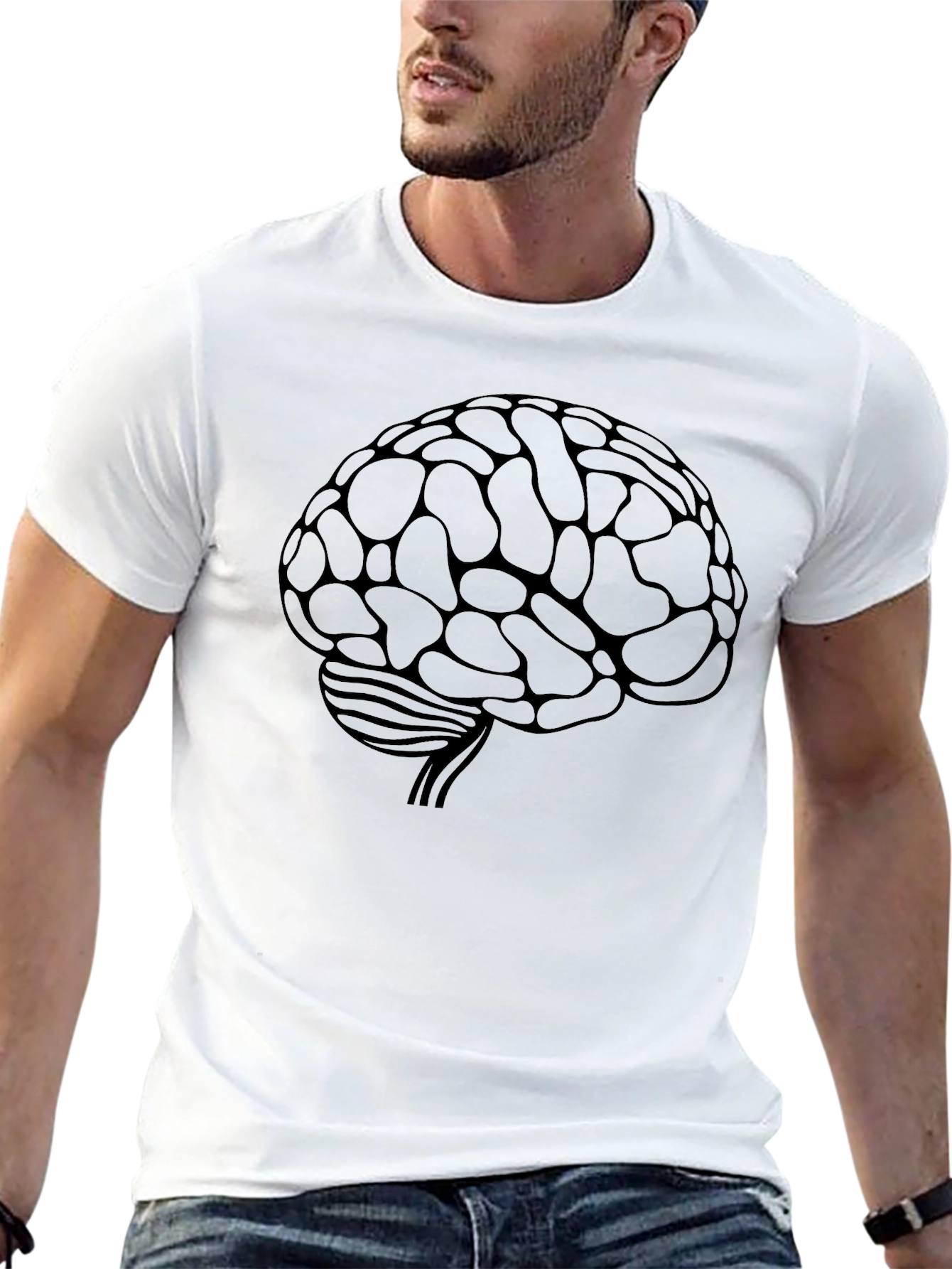 Brain Graphic T-Shirt - Smart Casual Tee