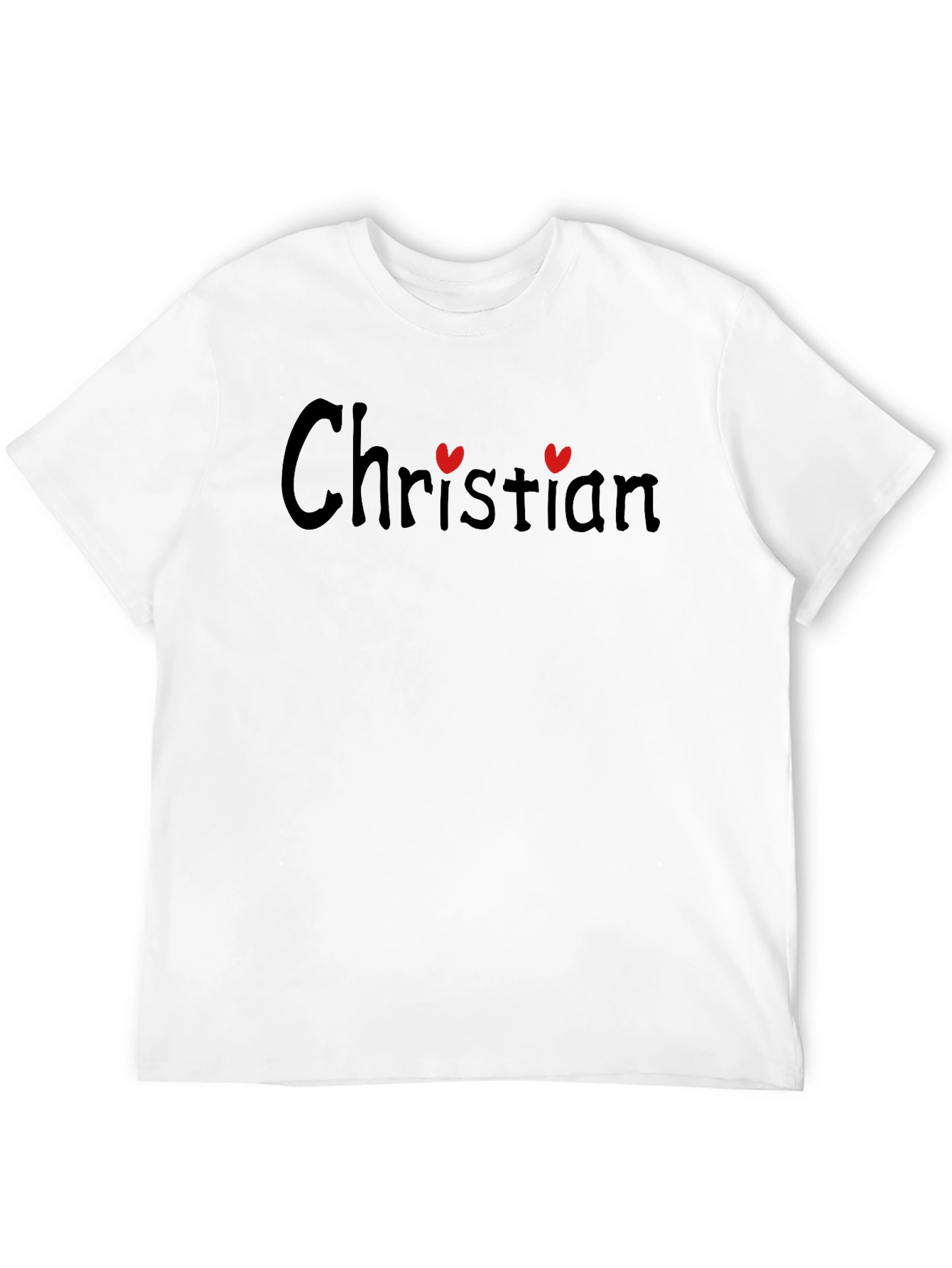 Christian Love Heart Graphic Tee - Black