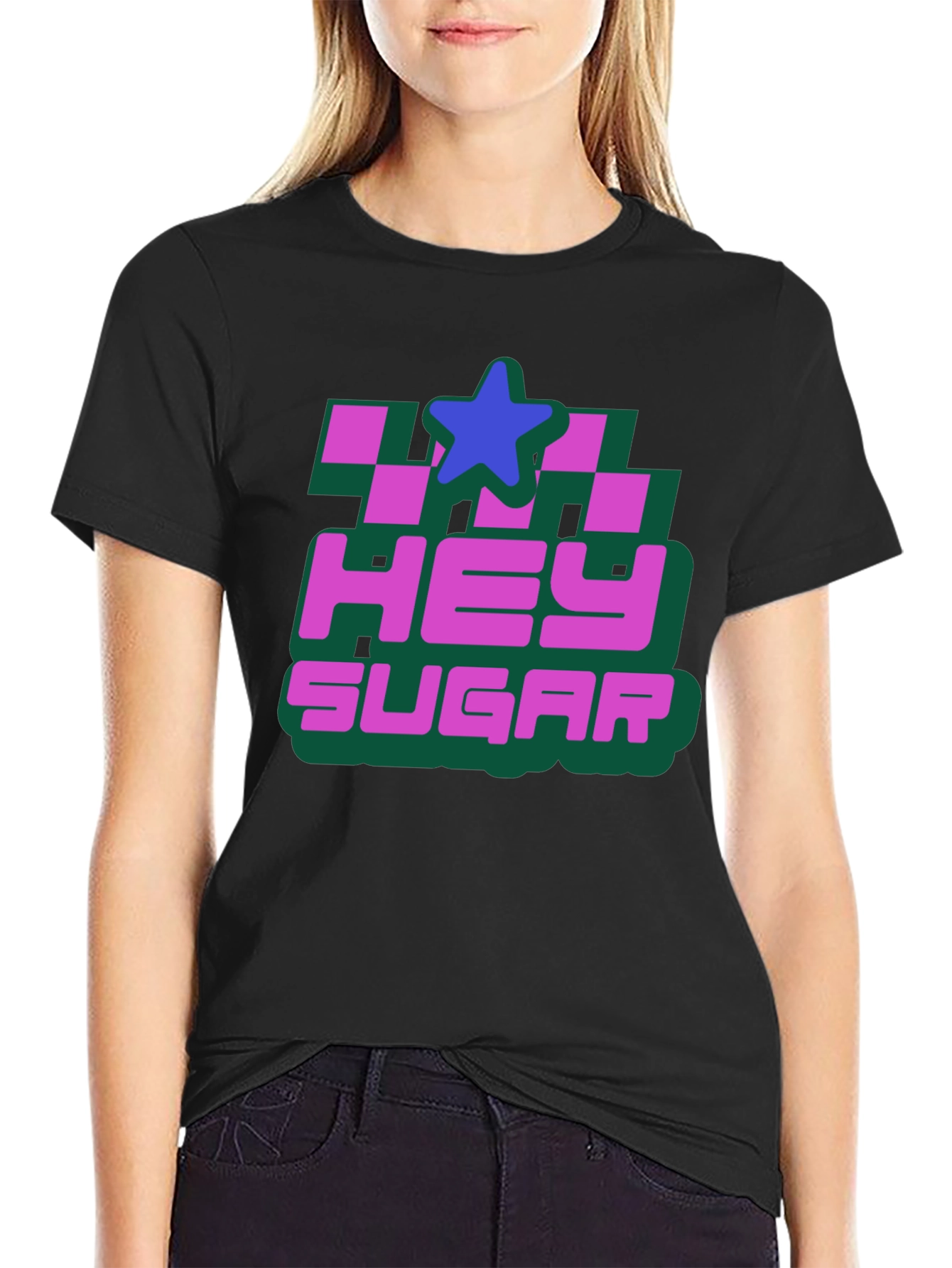 Hey Sugar Graphic T-Shirt - Black