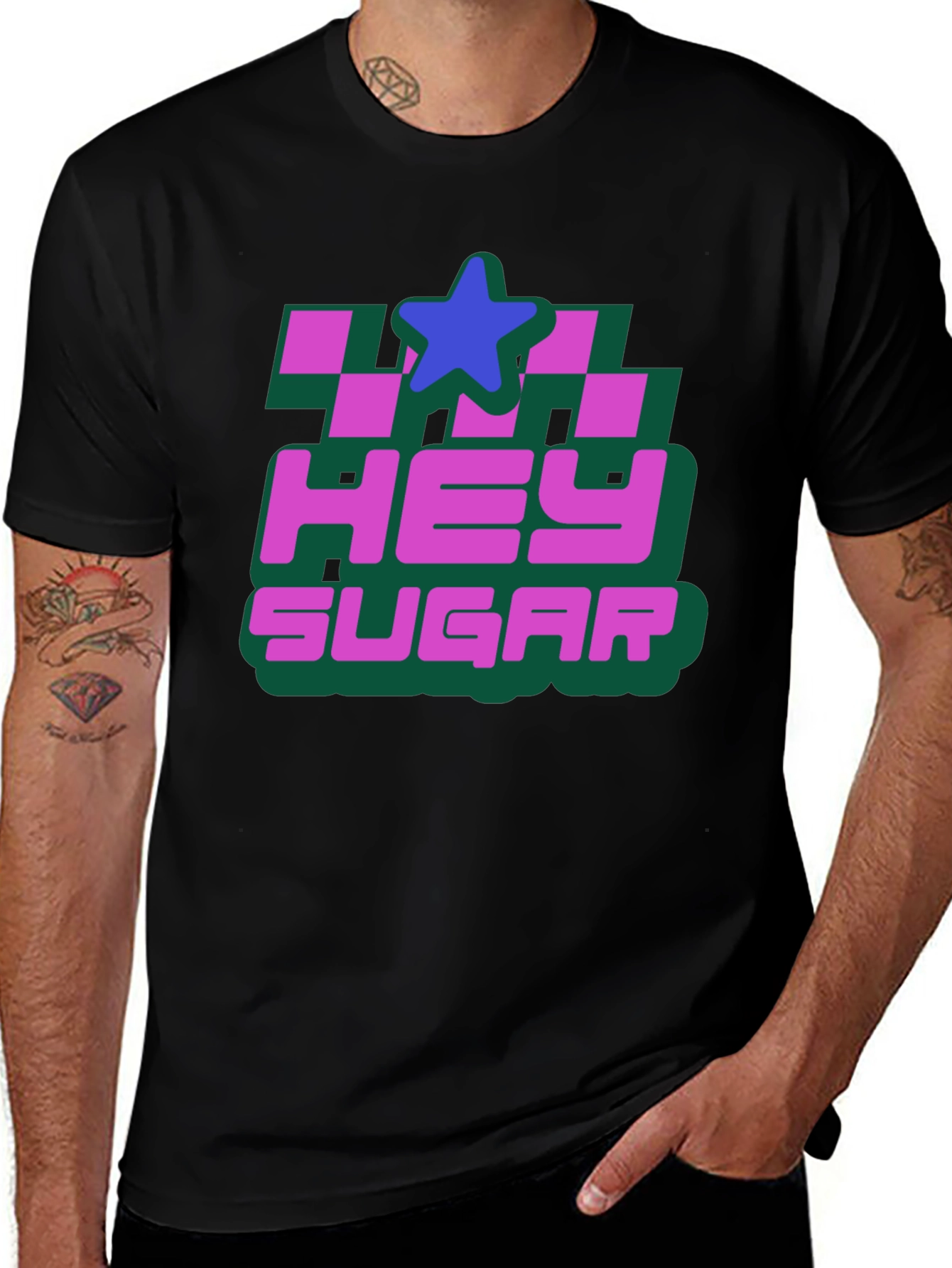 Hey Sugar Graphic T-Shirt - Black