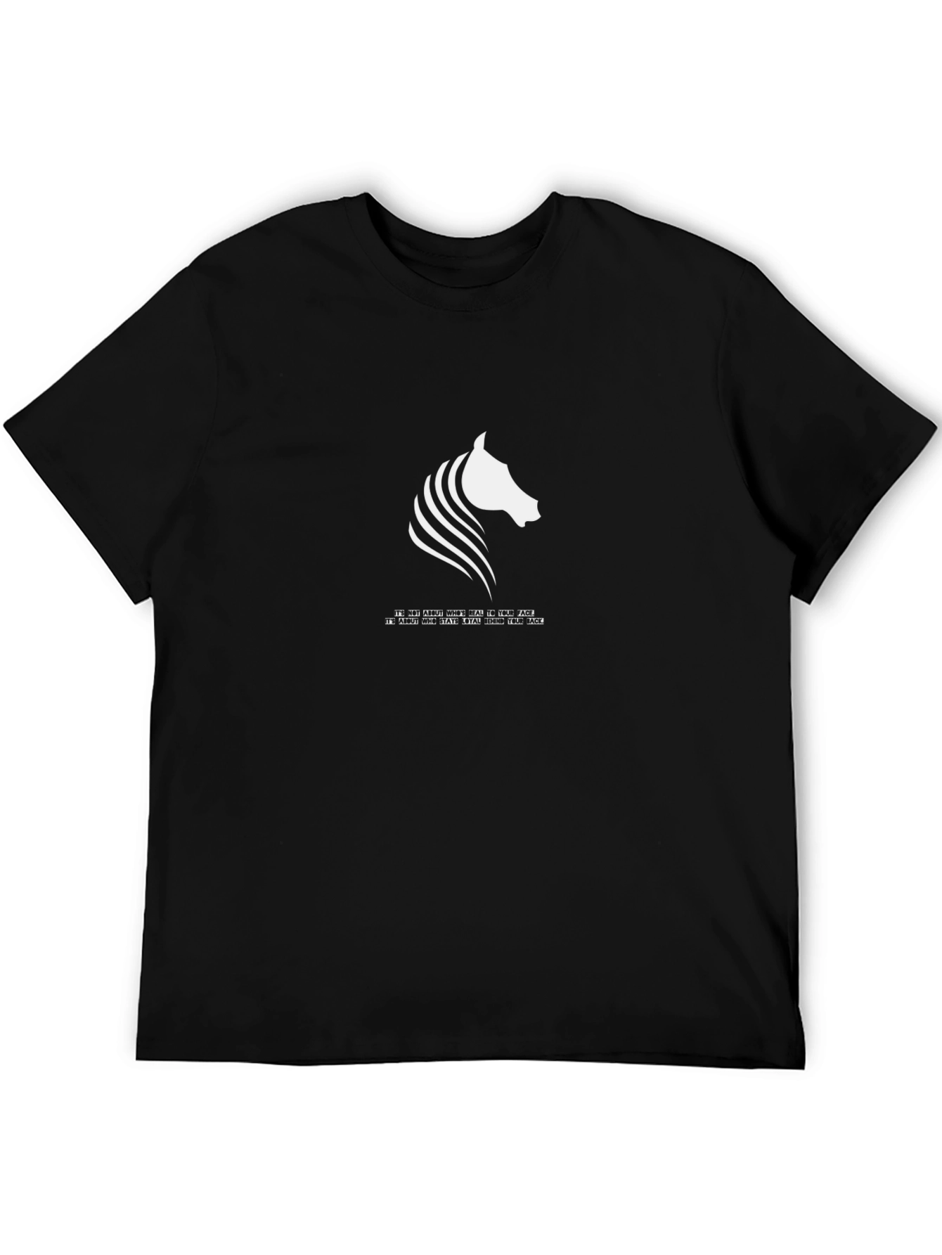 Stylish Black T-Shirt with Horse Graphic