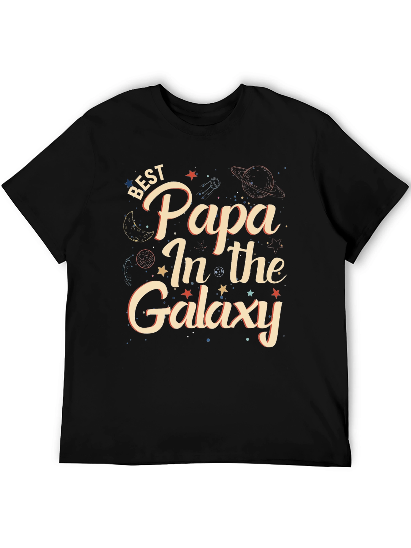 Best Papa In The Galaxy Graphic T-Shirt