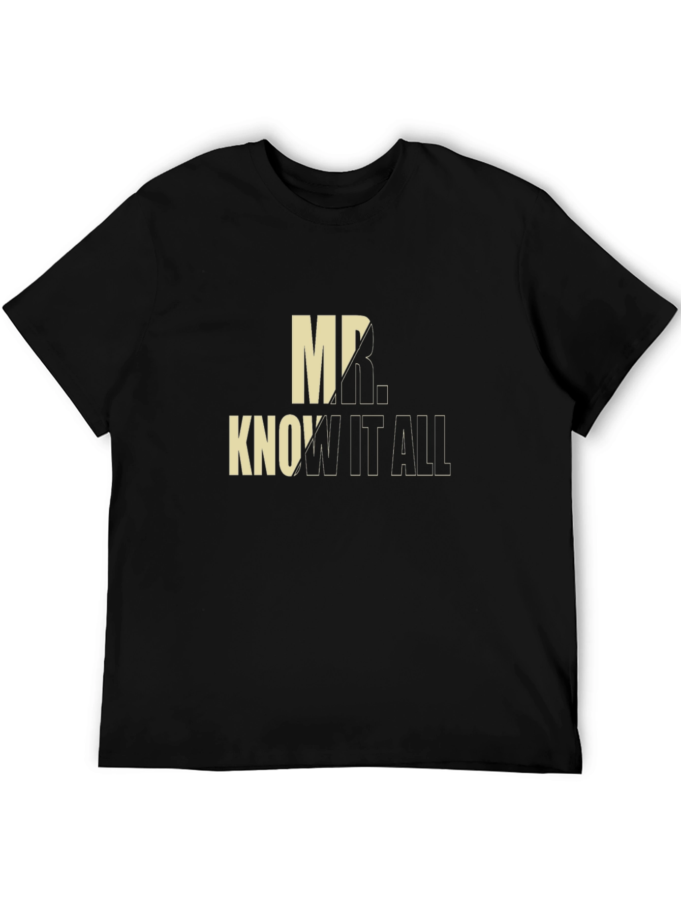 Mr. Know-It-All Black Graphic Tee