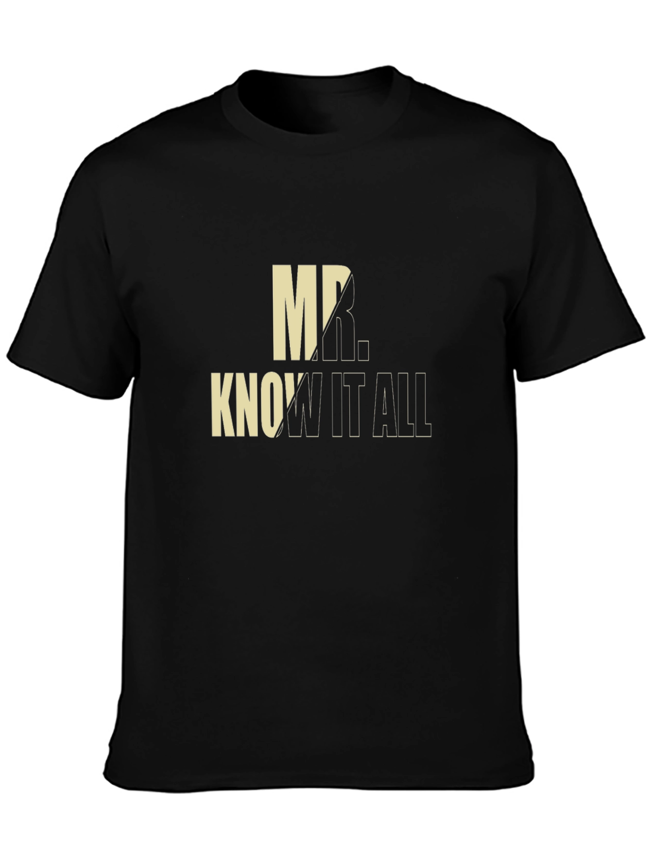 Mr. Know-It-All Black Graphic Tee