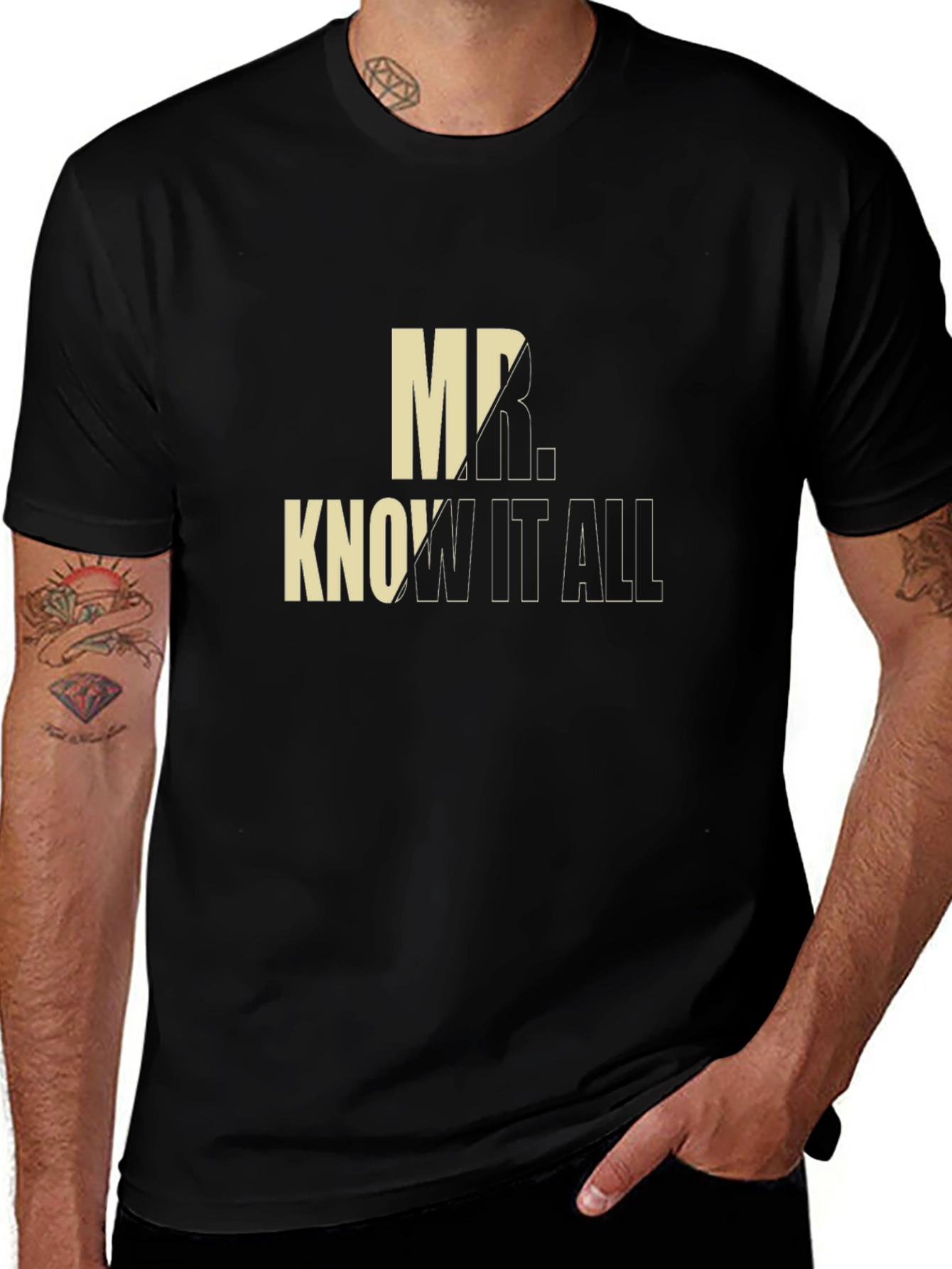 Mr. Know-It-All Black Graphic Tee