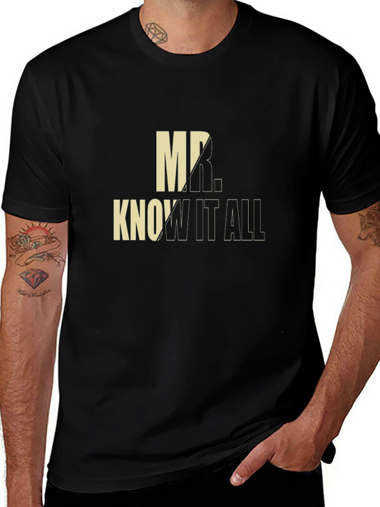 Mr. Know-It-All Black Graphic Tee