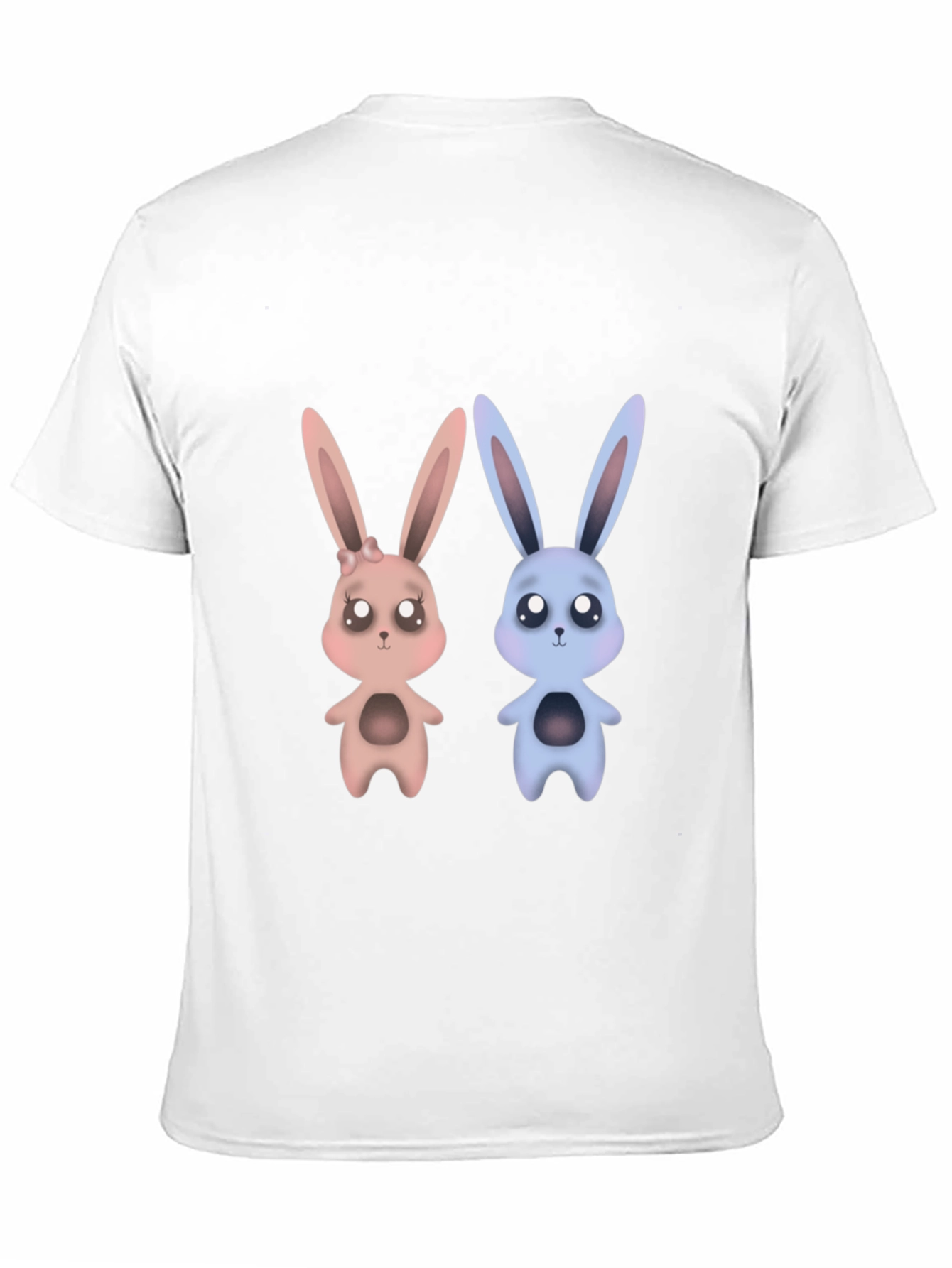 Cute Bunny Graphic Tee - Unisex Black T-Shirt