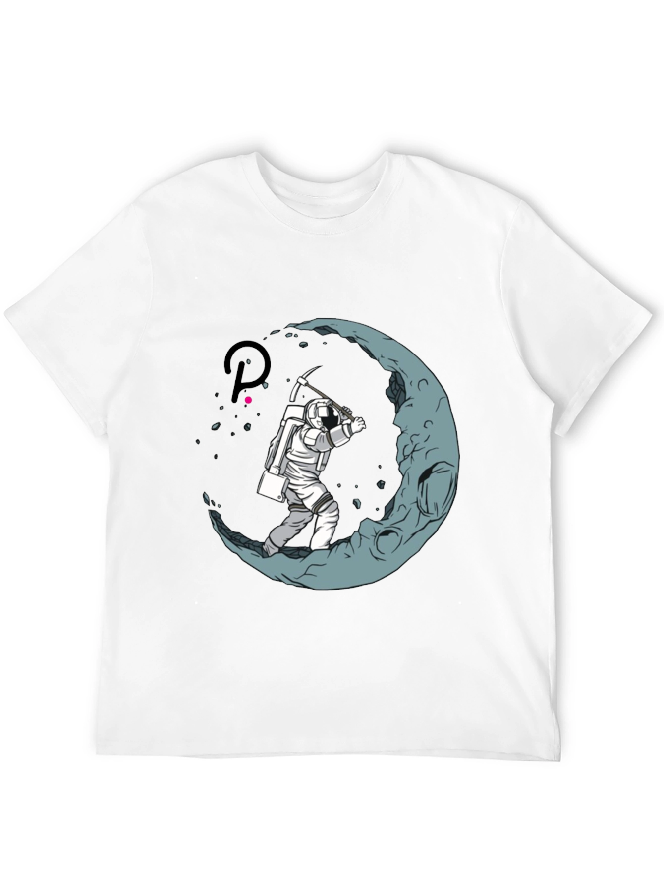 Astronaut Moon Mining Black T-Shirt