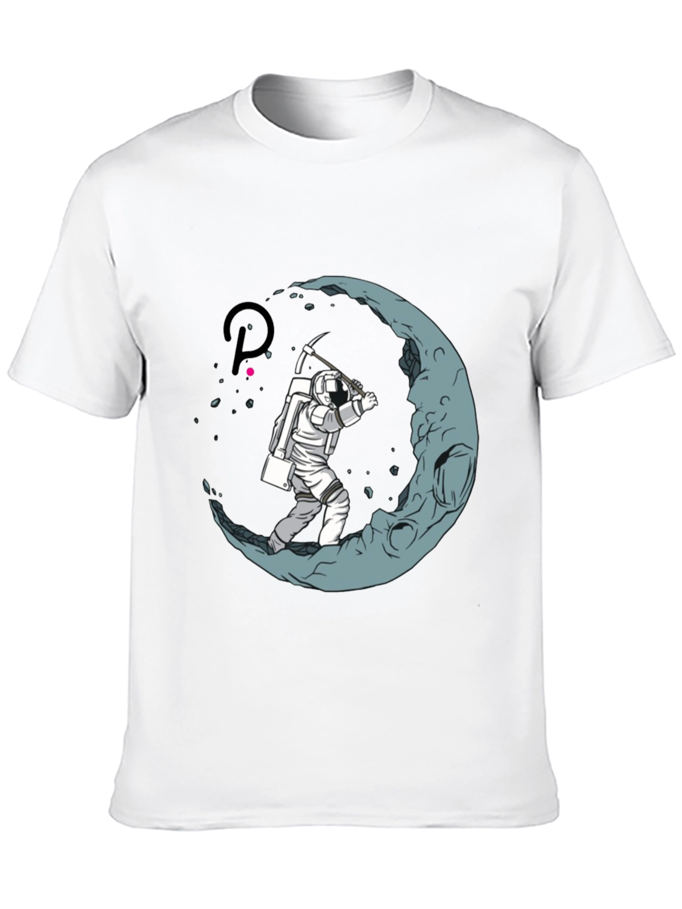 Astronaut Moon Mining Black T-Shirt