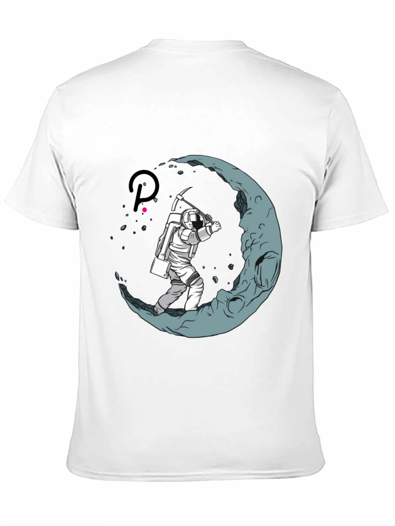 Astronaut Moon Mining Black T-Shirt