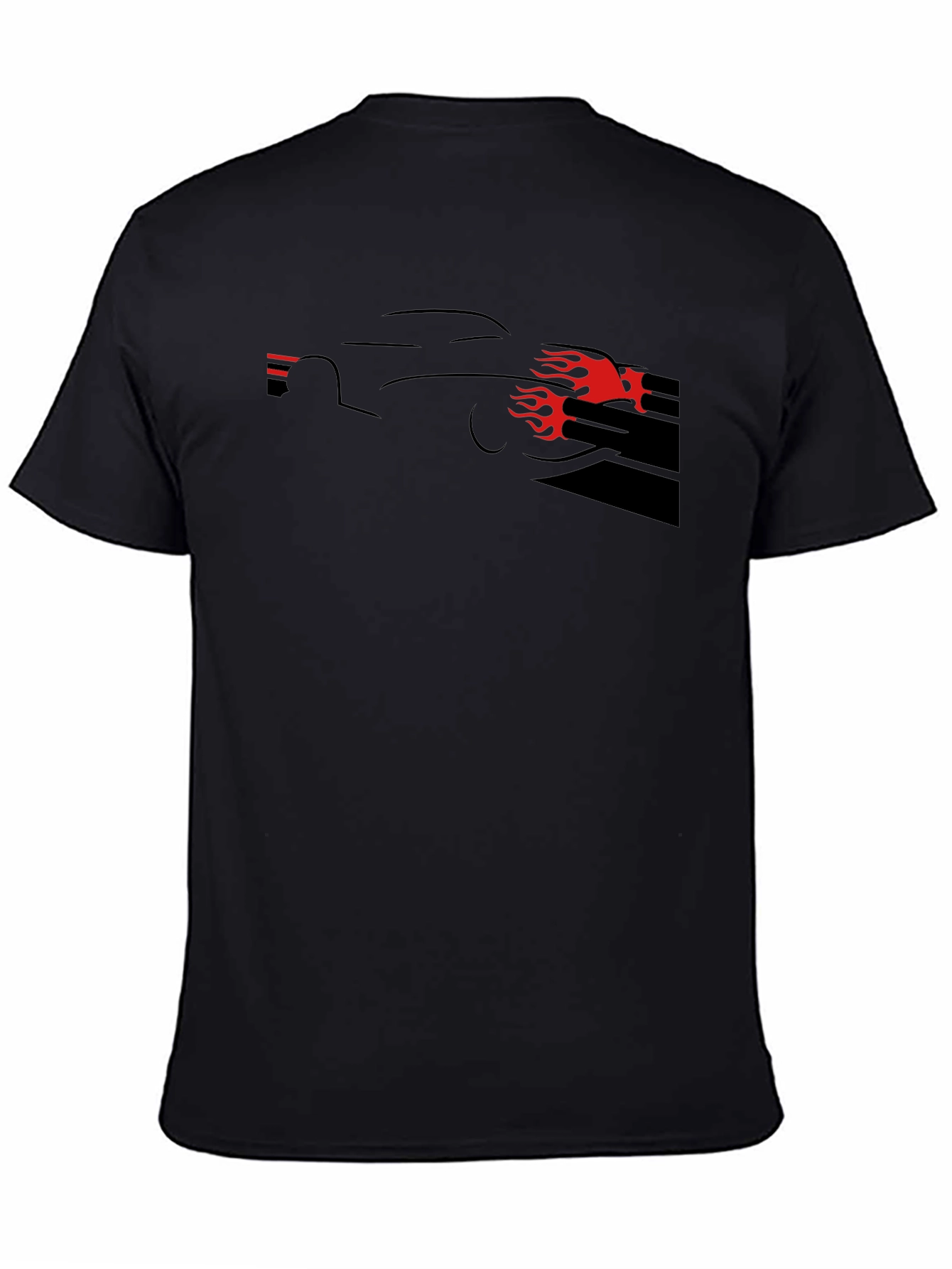 Flame Car Graphic Tee - Black