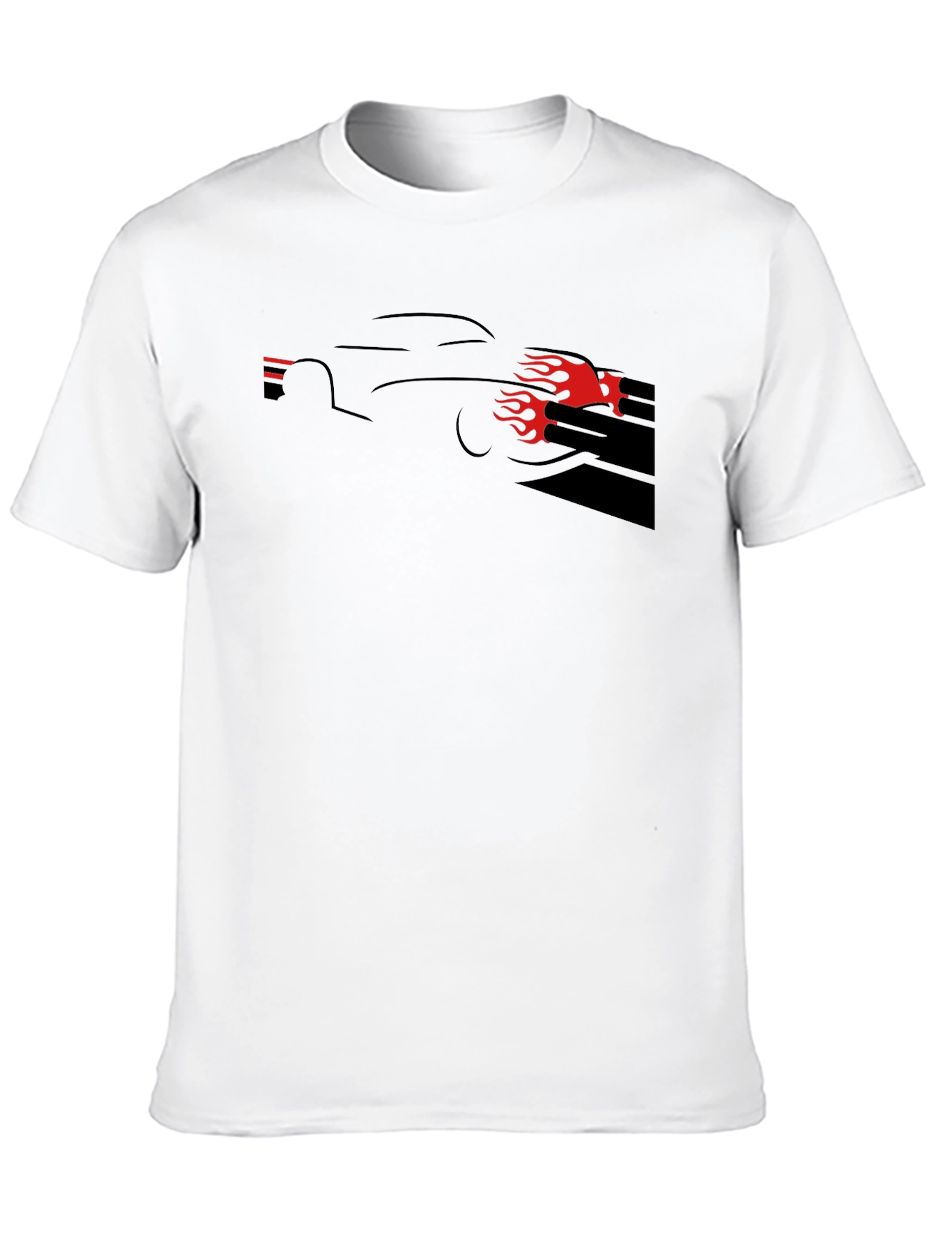 Flame Car Graphic Tee - Black