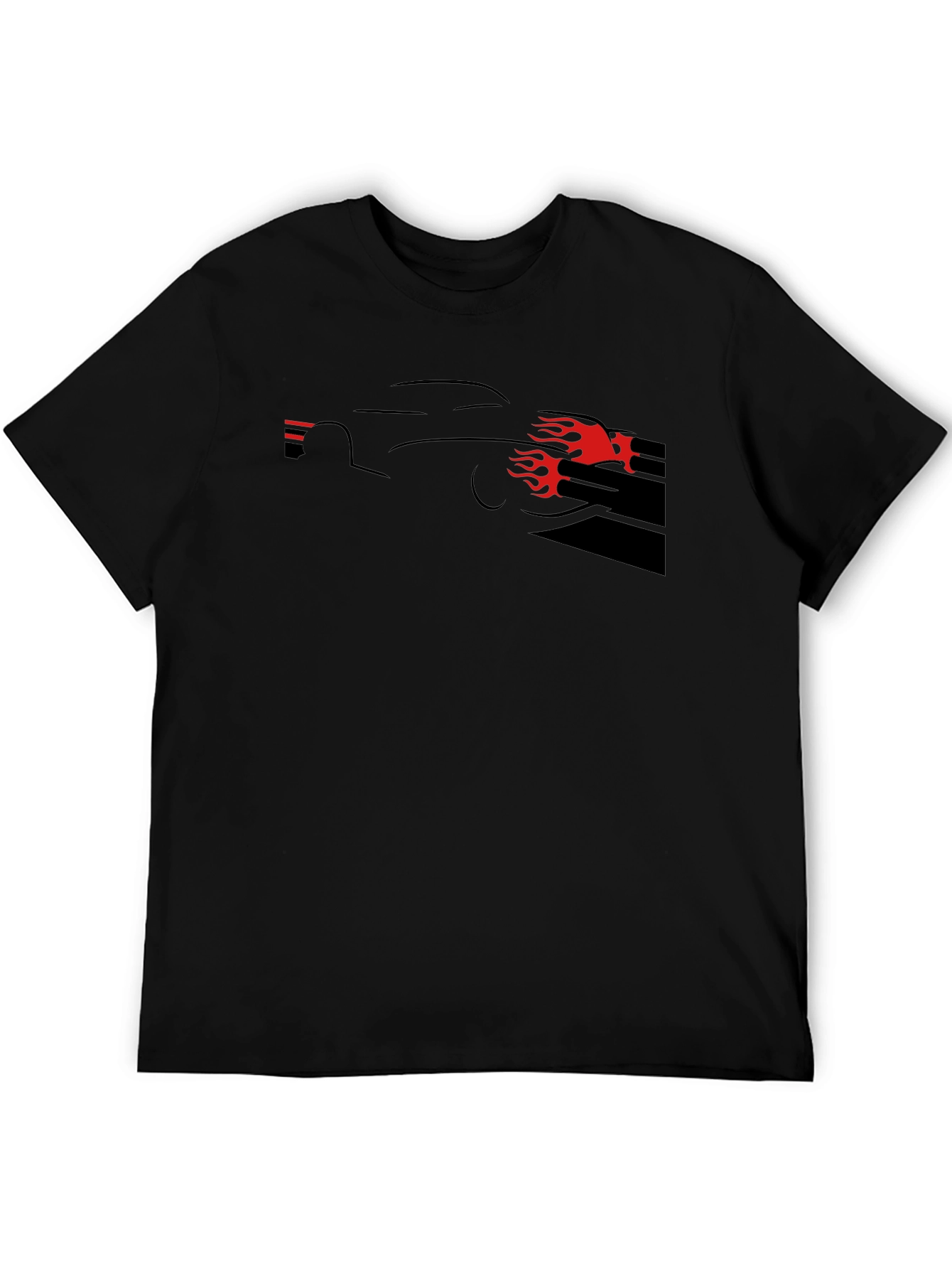 Flame Car Graphic Tee - Black