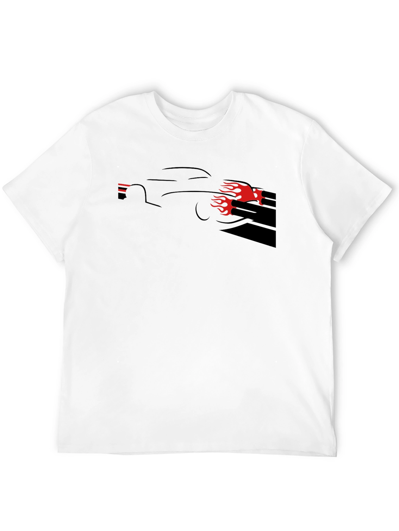 Flame Car Graphic Tee - Black