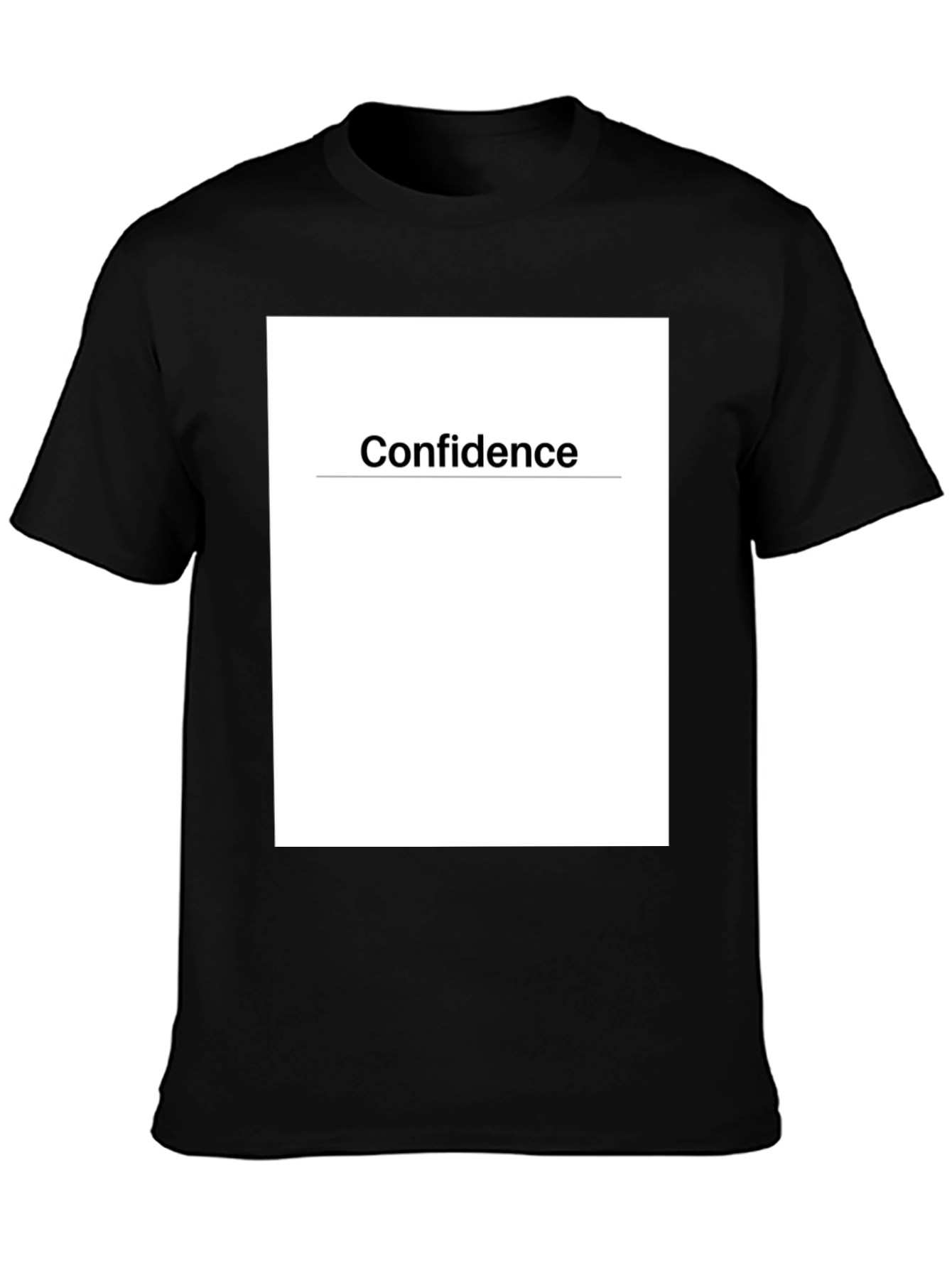 Confidence Graphic Tee - Black Cotton T-Shirt