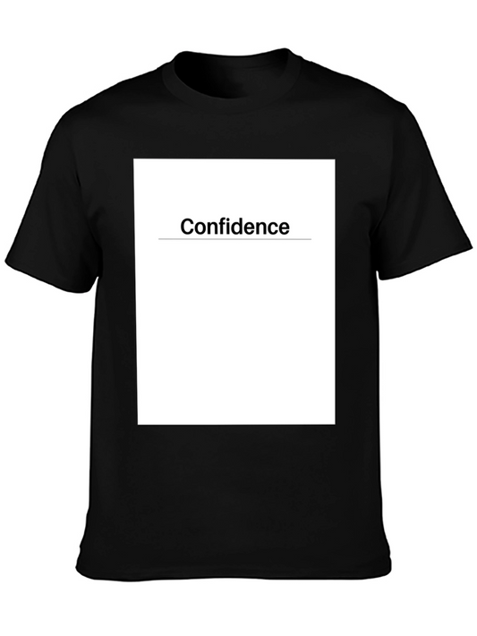 Confidence Graphic Tee - Black Cotton T-Shirt
