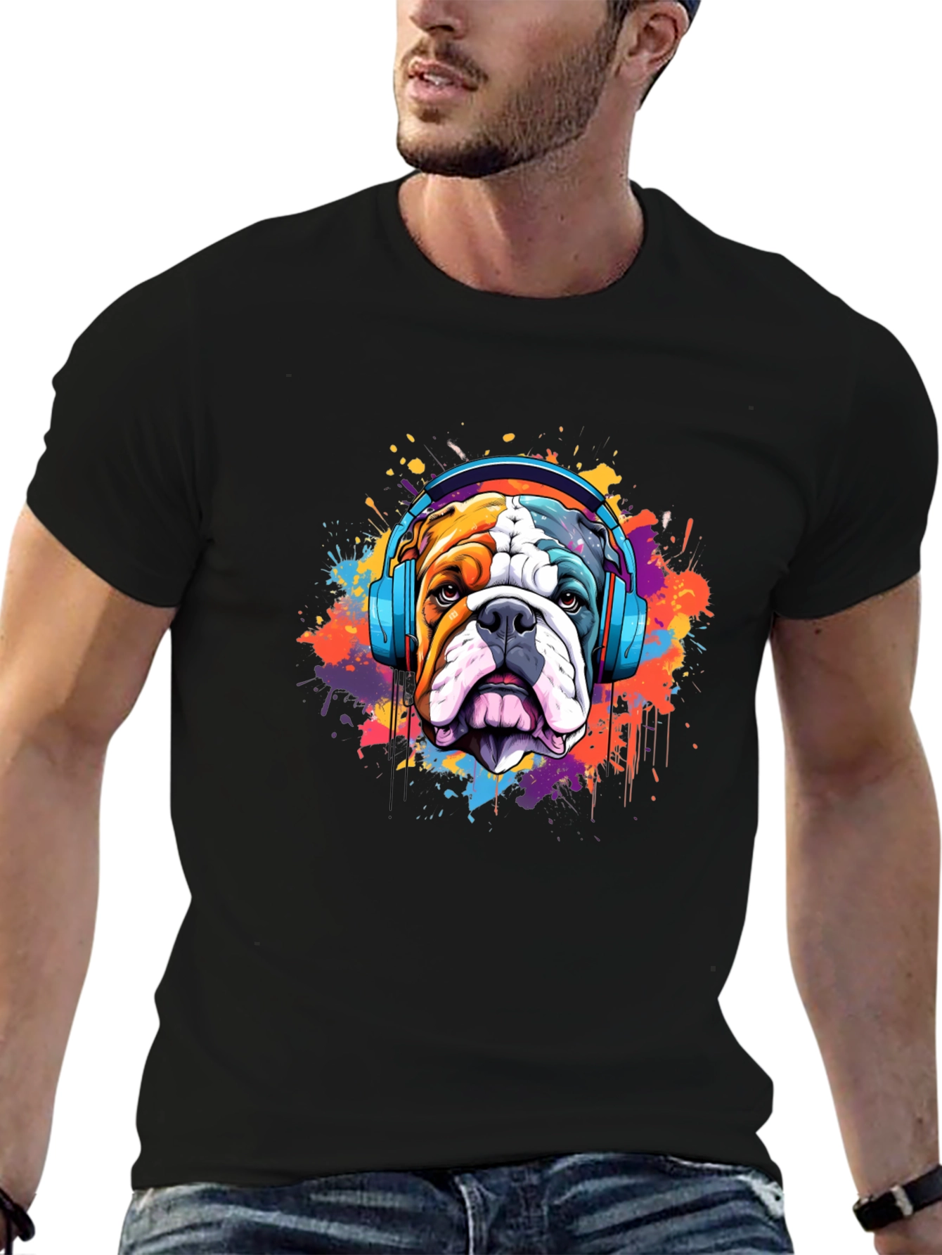 Bulldog DJ Graphic T-Shirt