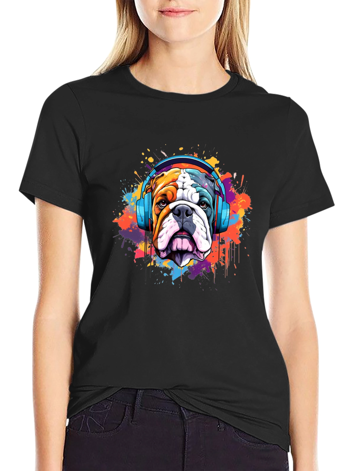 Bulldog DJ Graphic T-Shirt