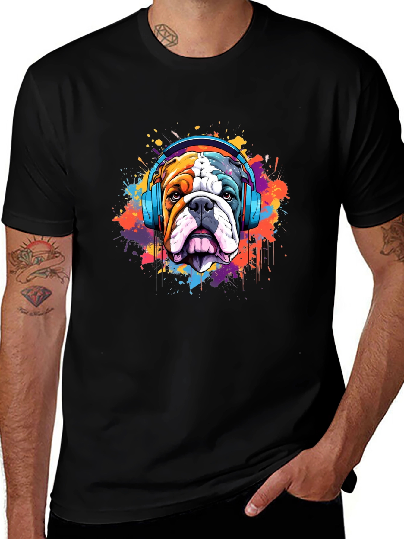 Bulldog DJ Graphic T-Shirt