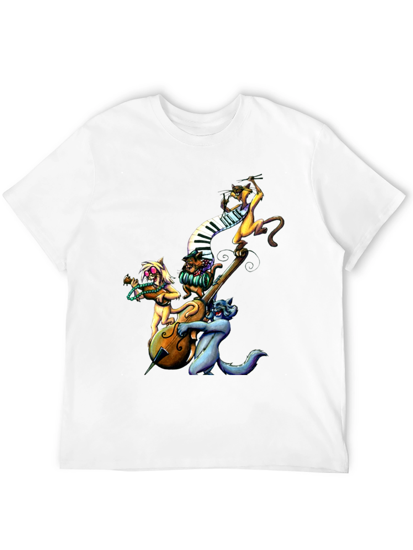 Cool Cats Jazz Band Black T-Shirt