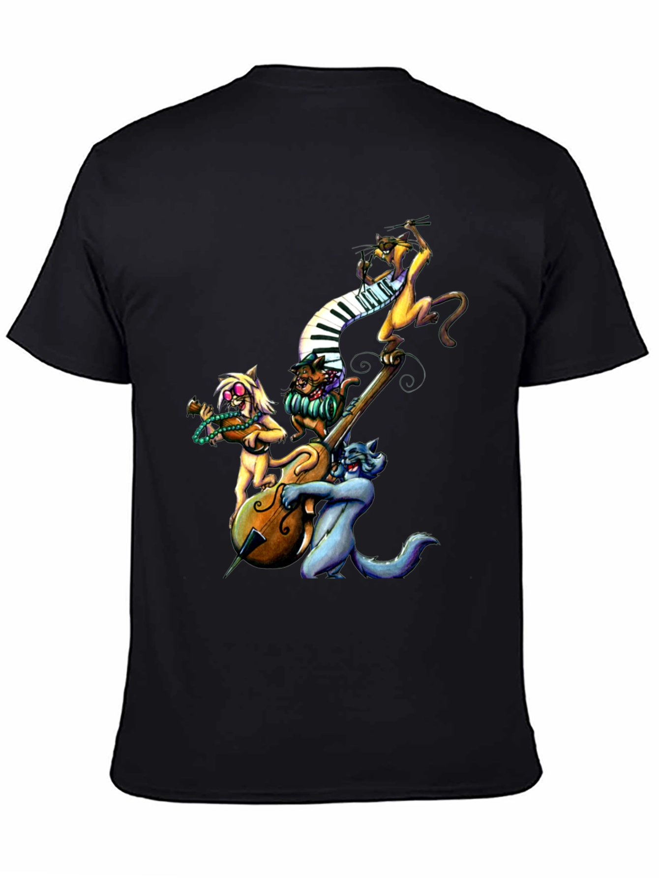 Cool Cats Jazz Band Black T-Shirt