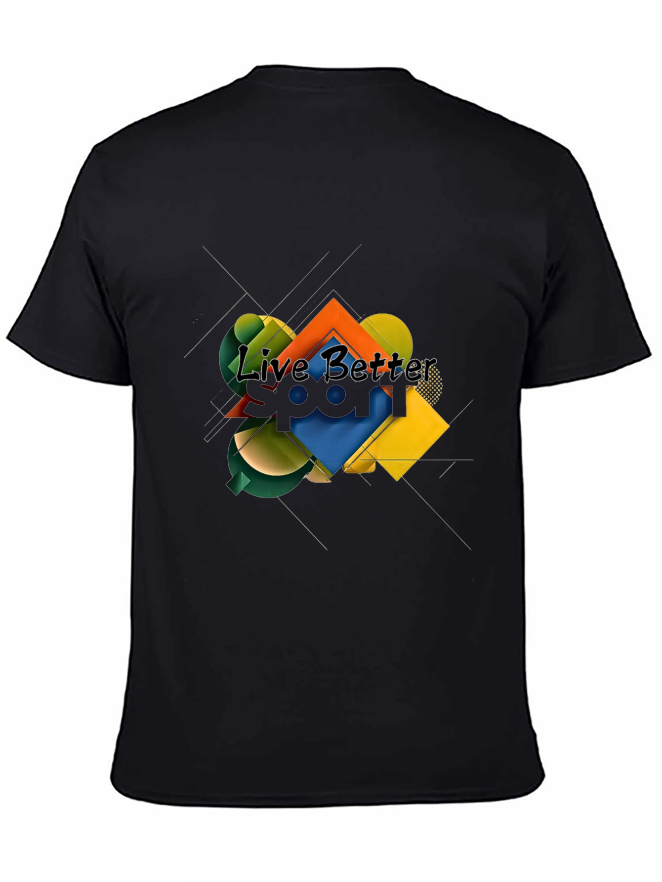 Live Better Graphic T-Shirt - Abstract Geometric Design