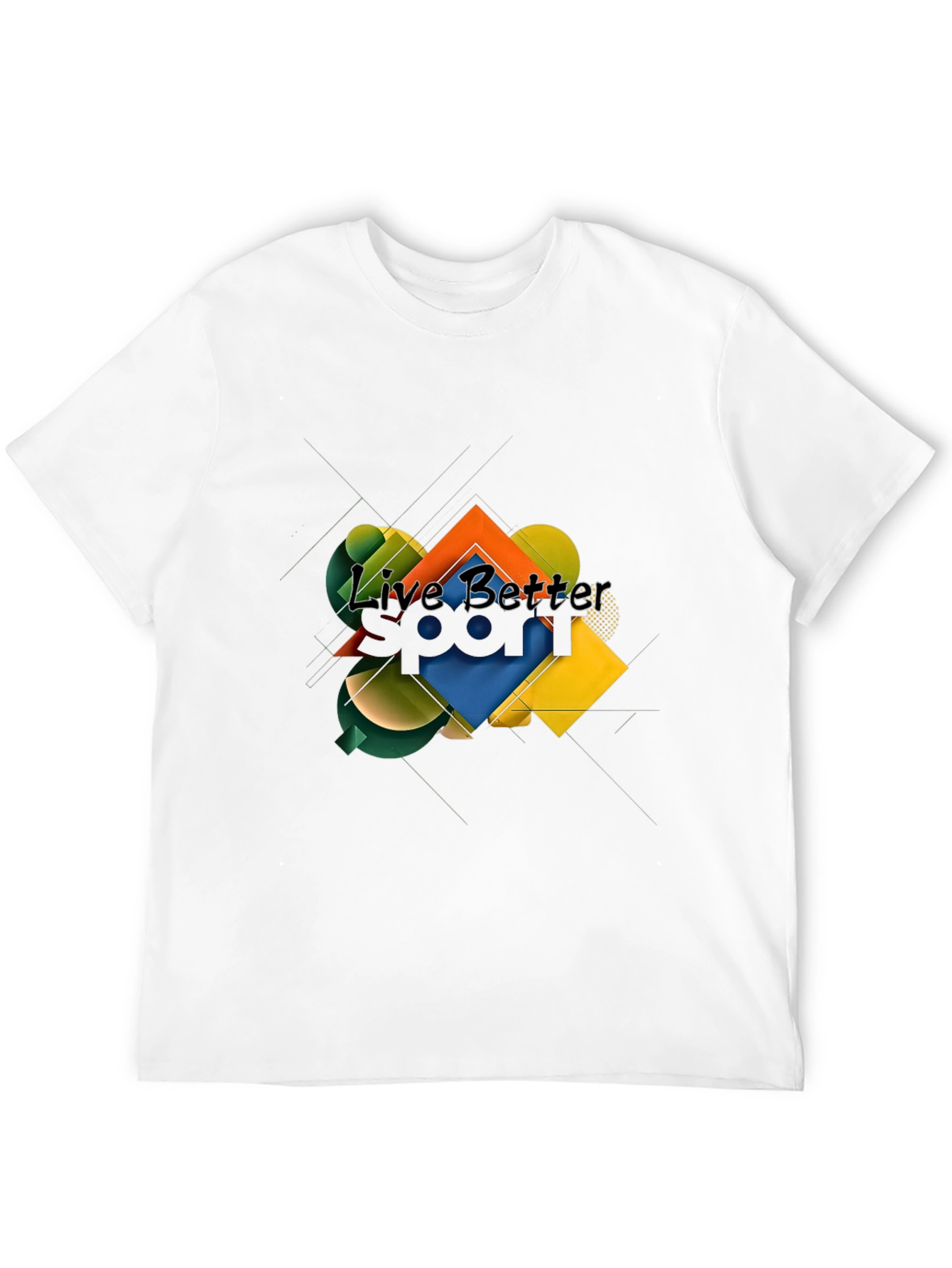 Live Better Graphic T-Shirt - Abstract Geometric Design