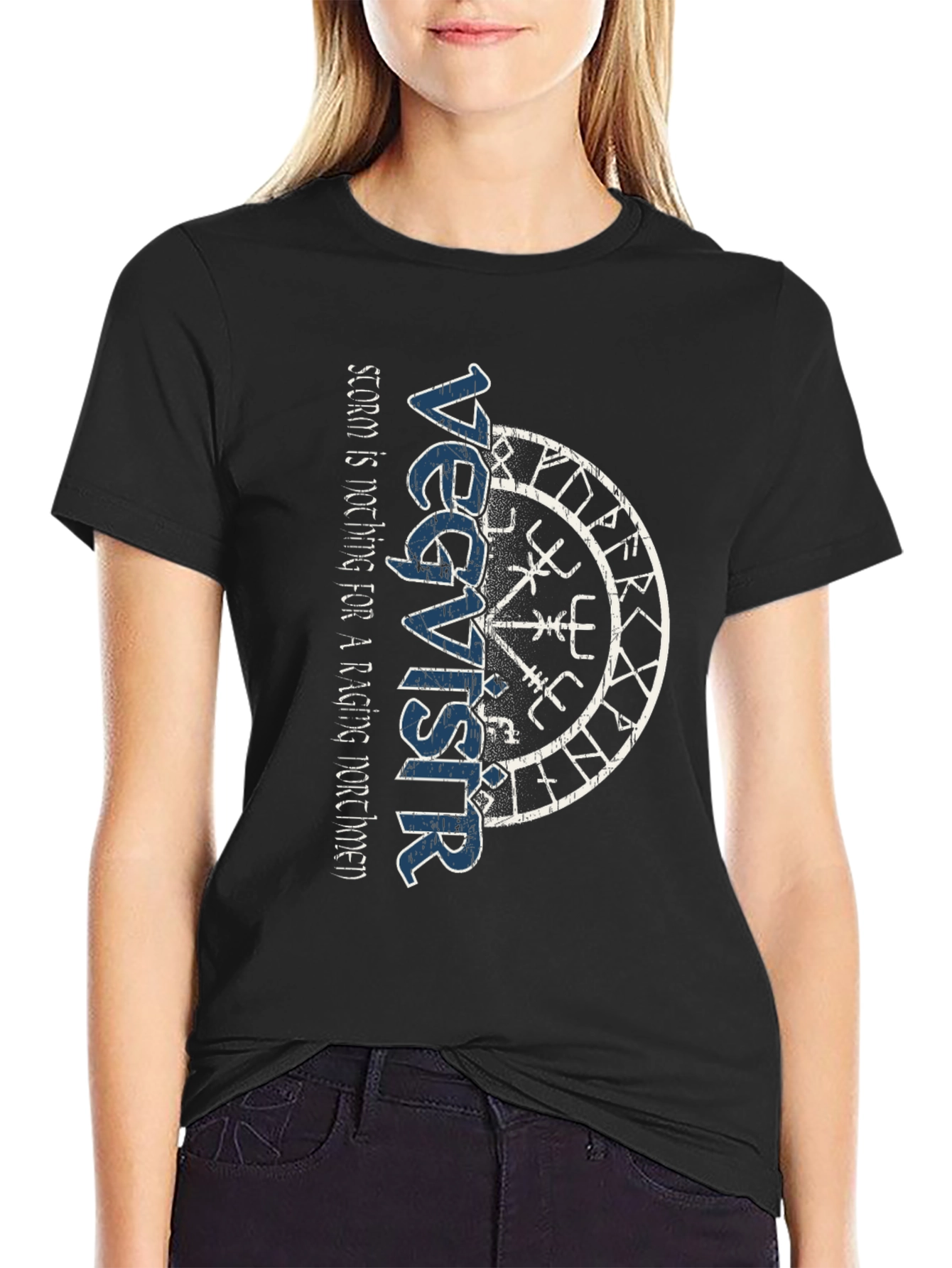 Vegvisir Viking Compass Black T-Shirt