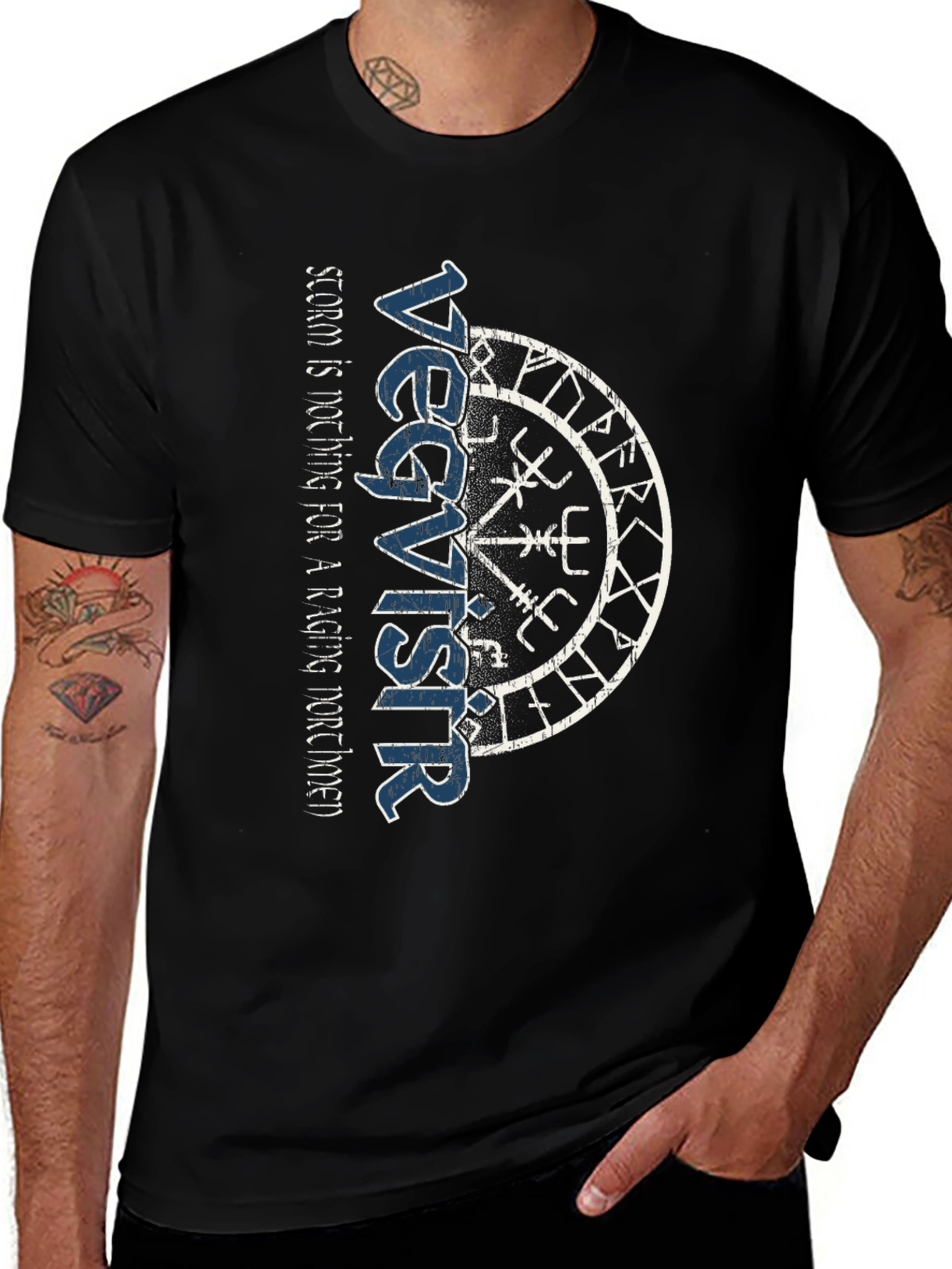 Vegvisir Viking Compass Black T-Shirt