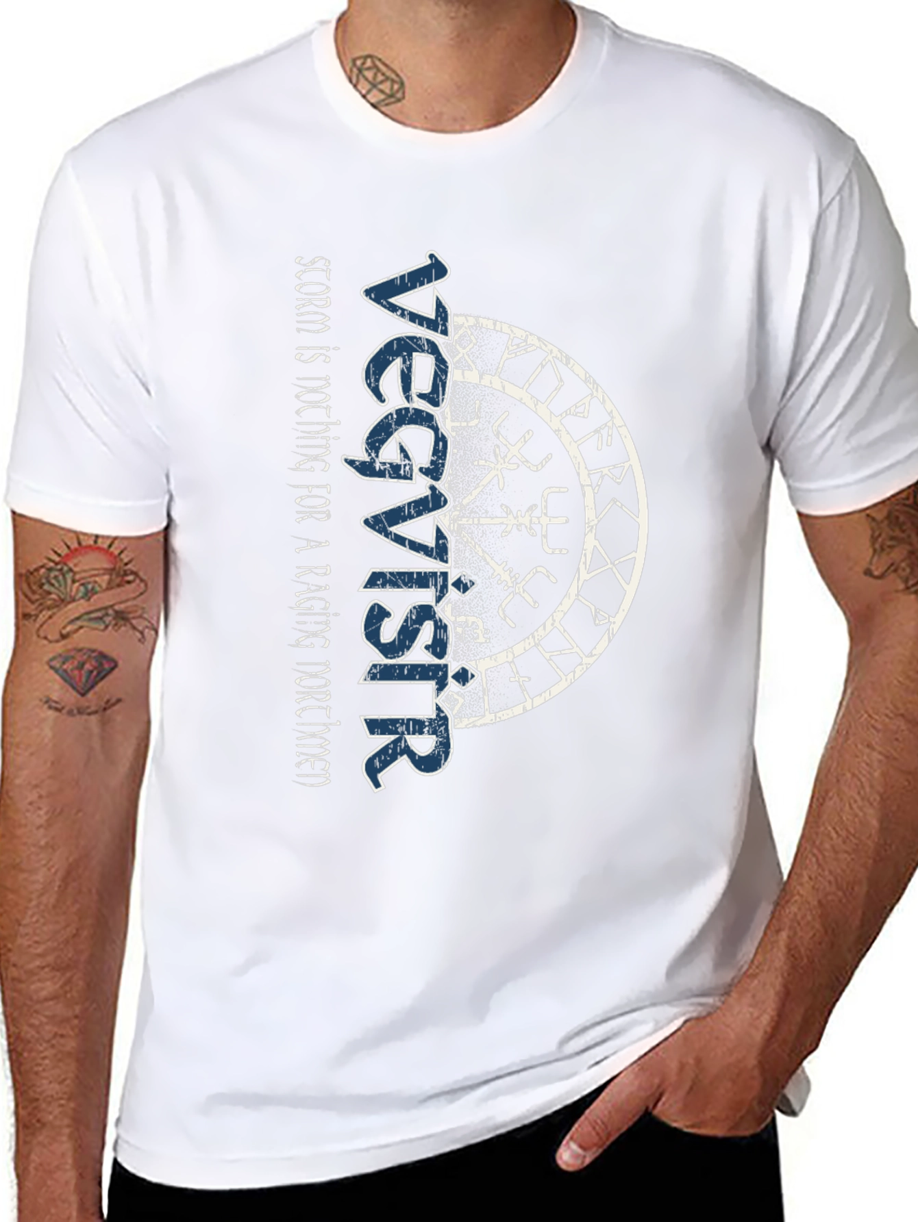 Vegvisir Viking Compass Black T-Shirt