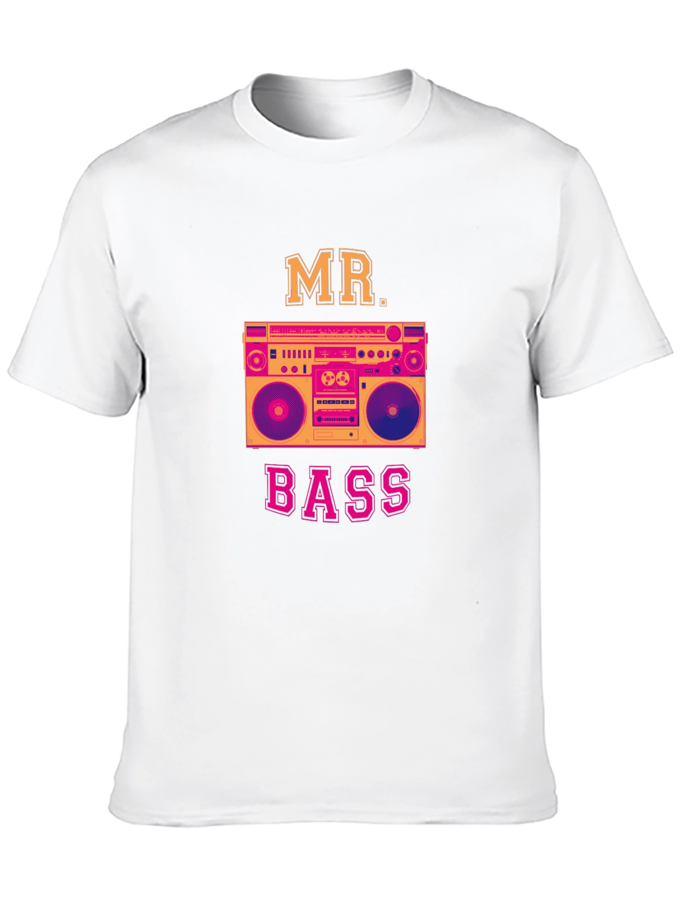 Mr. Bass Graphic T-Shirt - Retro Boombox Design