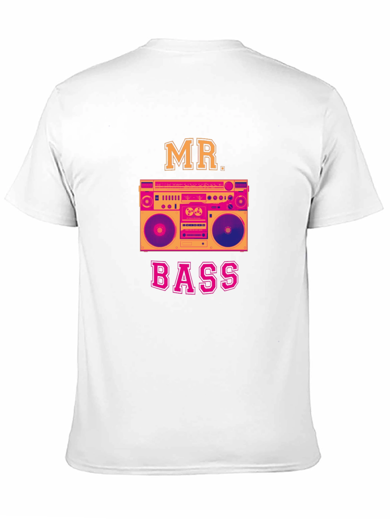 Mr. Bass Graphic T-Shirt - Retro Boombox Design