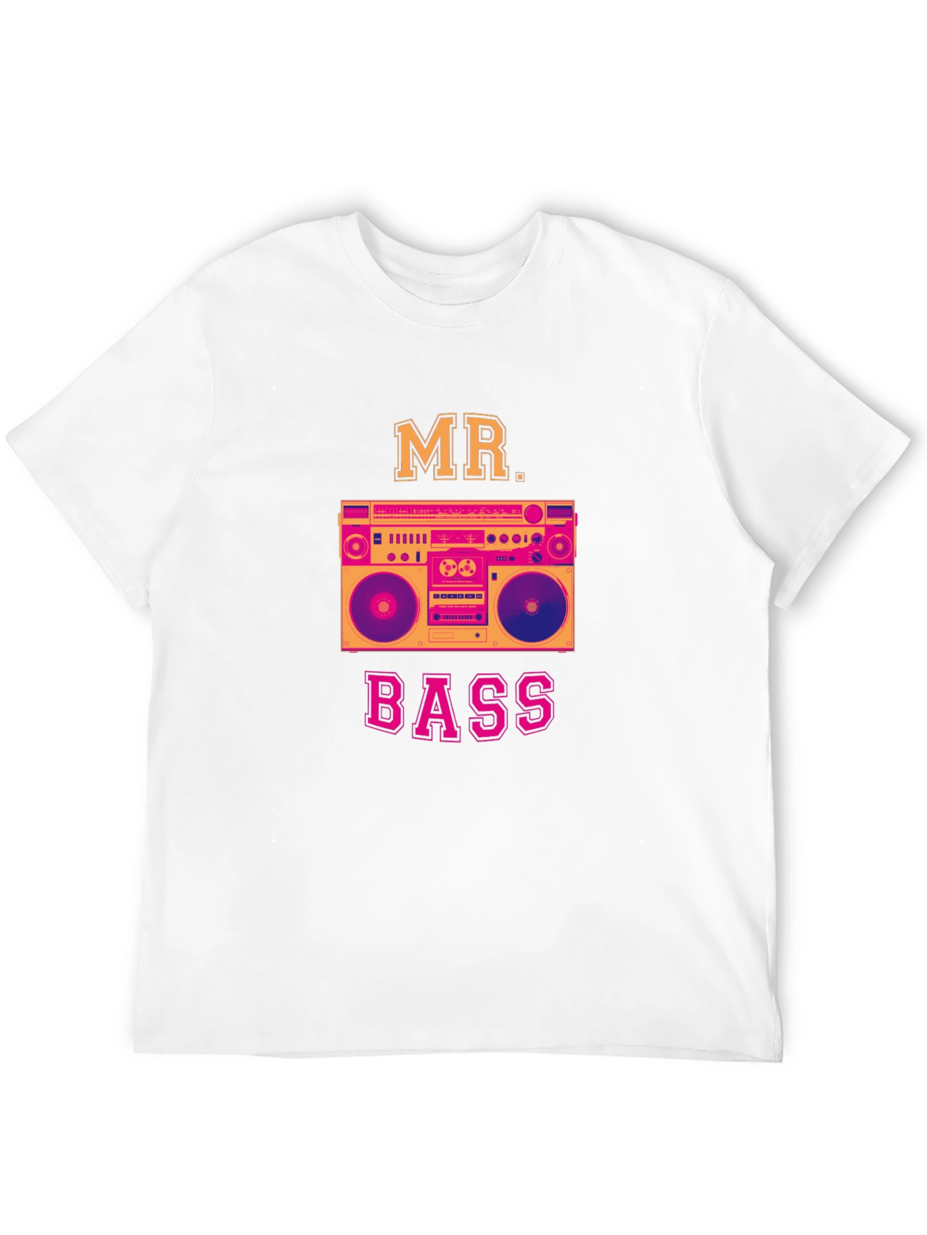 Mr. Bass Graphic T-Shirt - Retro Boombox Design