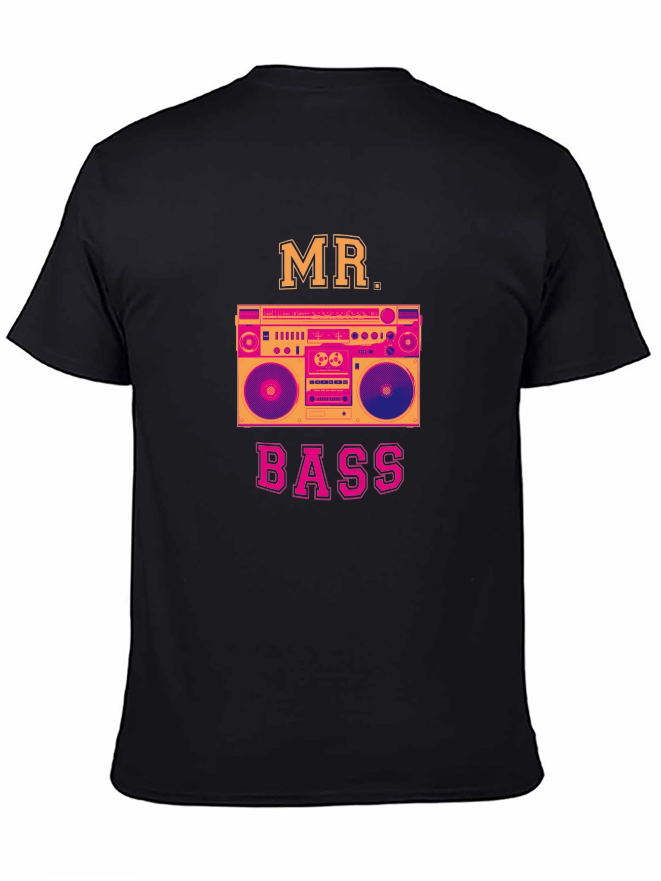 Mr. Bass Graphic T-Shirt - Retro Boombox Design