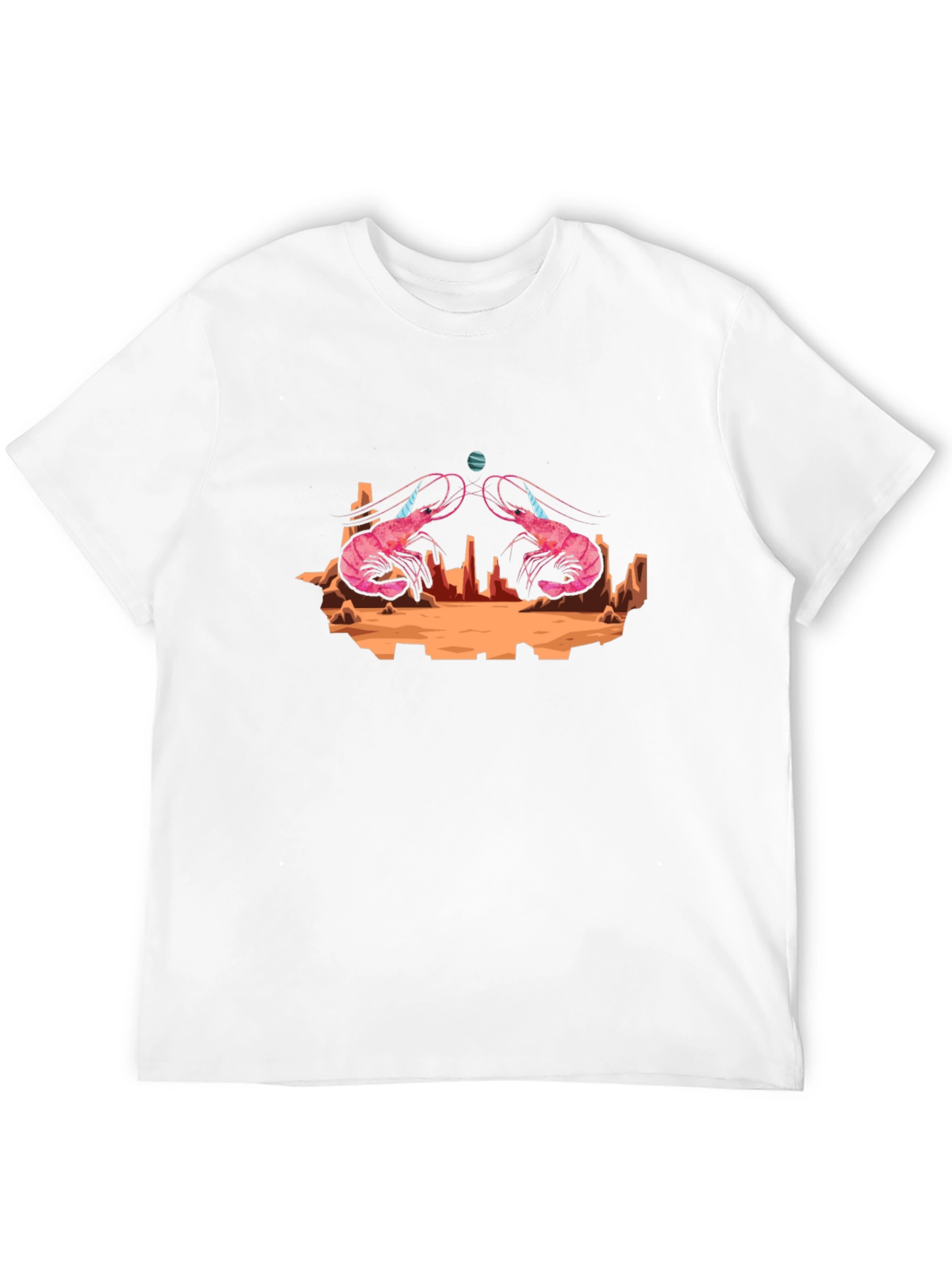 Shrimp Planet Graphic Tee - Black Cotton T-Shirt