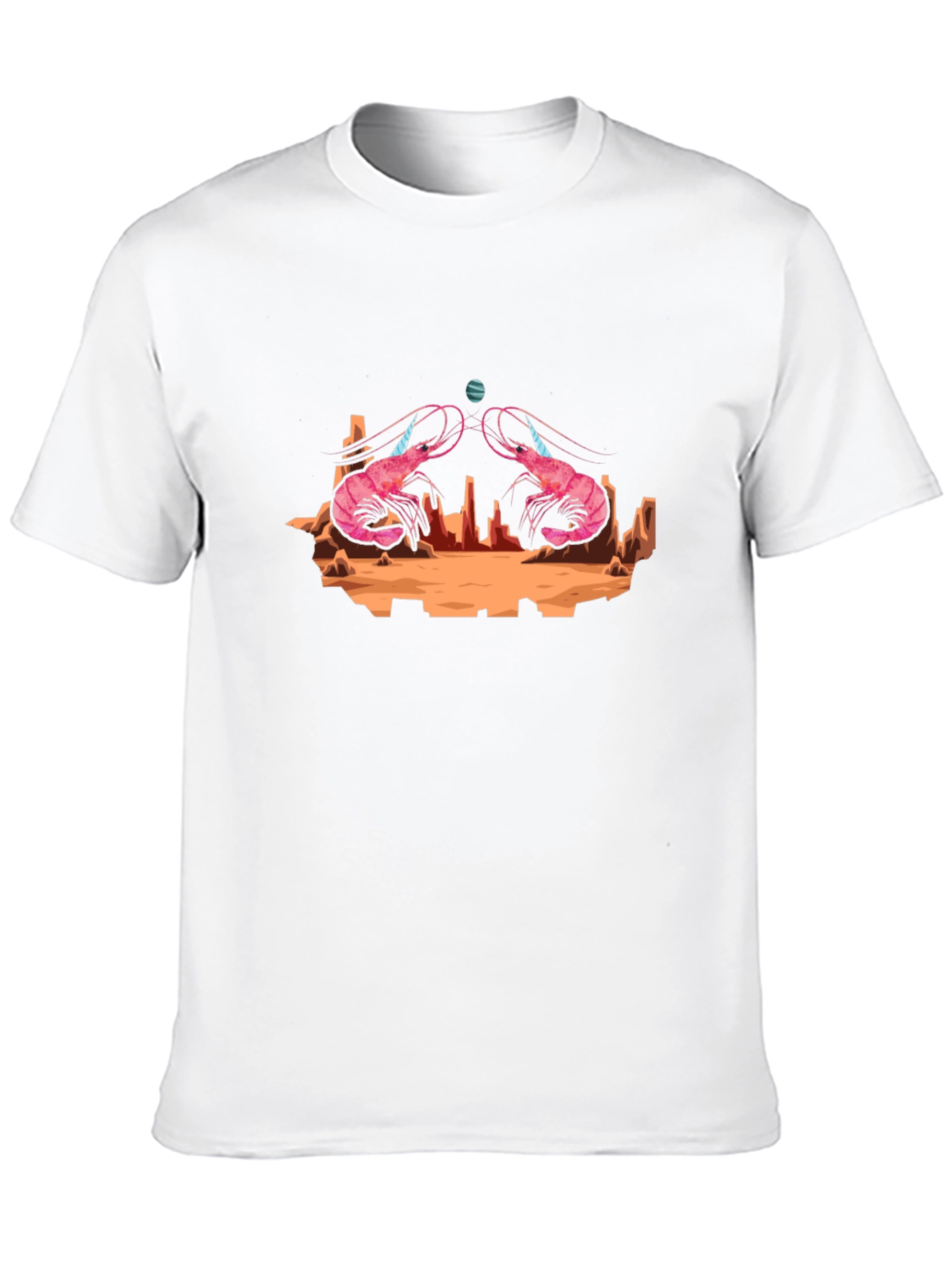 Shrimp Planet Graphic Tee - Black Cotton T-Shirt
