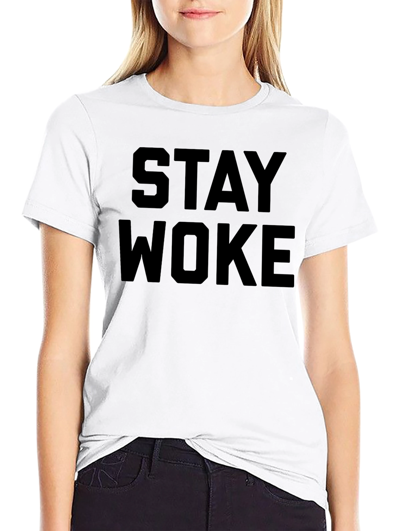 Stay Woke Graphic Tee - Mens Black T-Shirt