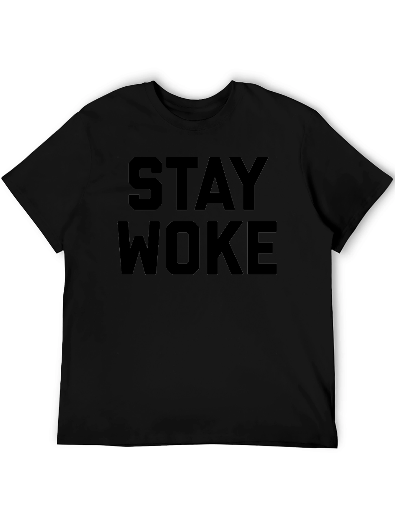 Stay Woke Graphic Tee - Mens Black T-Shirt