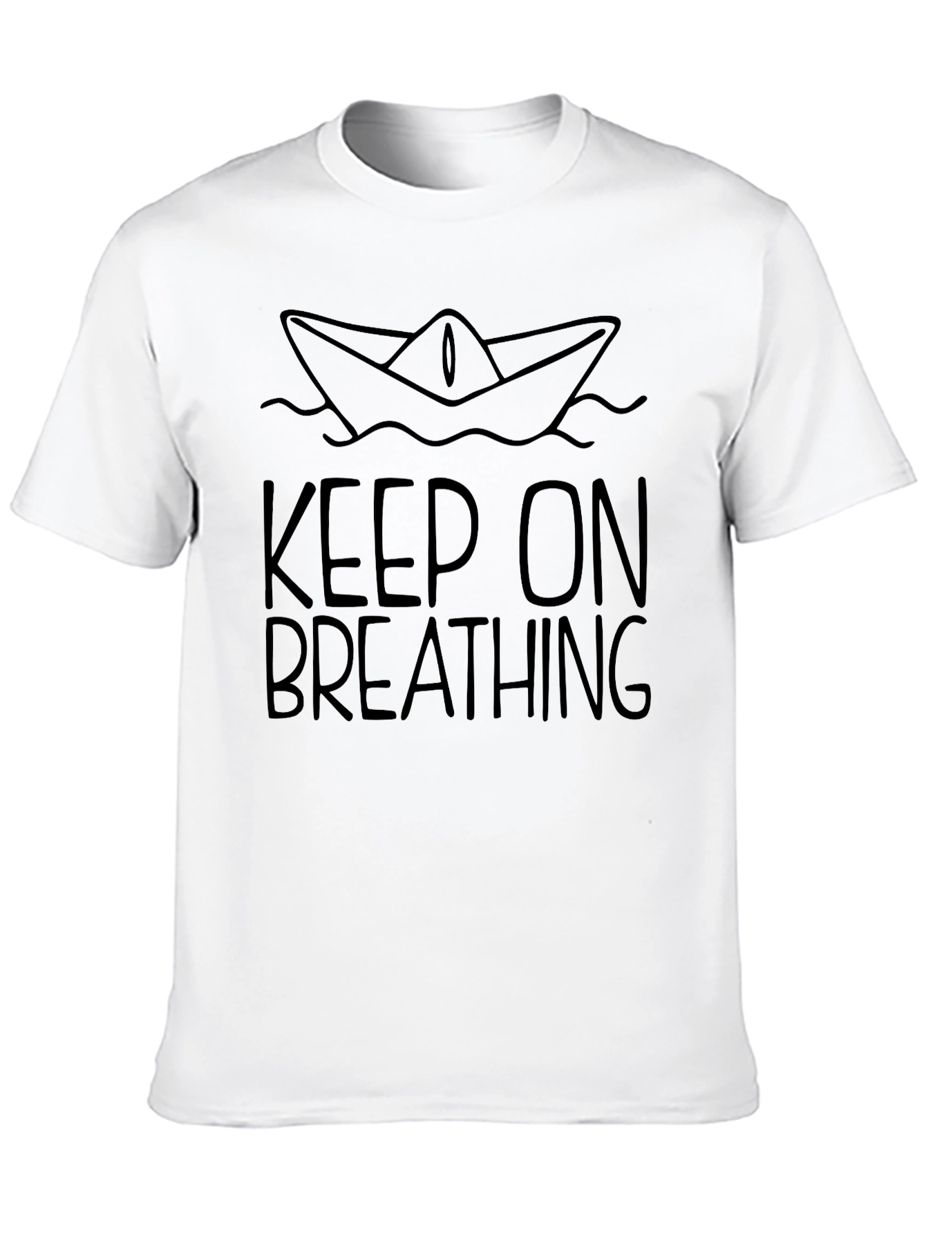 Keep On Breathing T-Shirt - Black Graphic Tee
