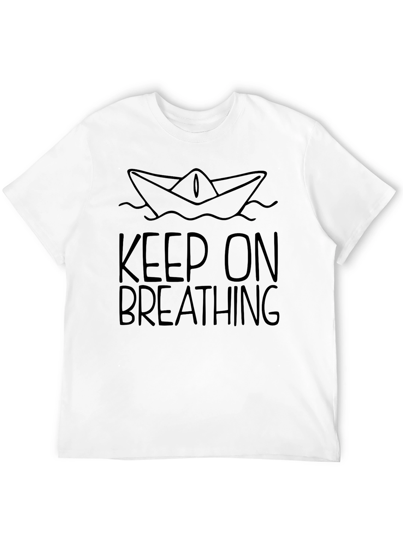 Keep On Breathing T-Shirt - Black Graphic Tee
