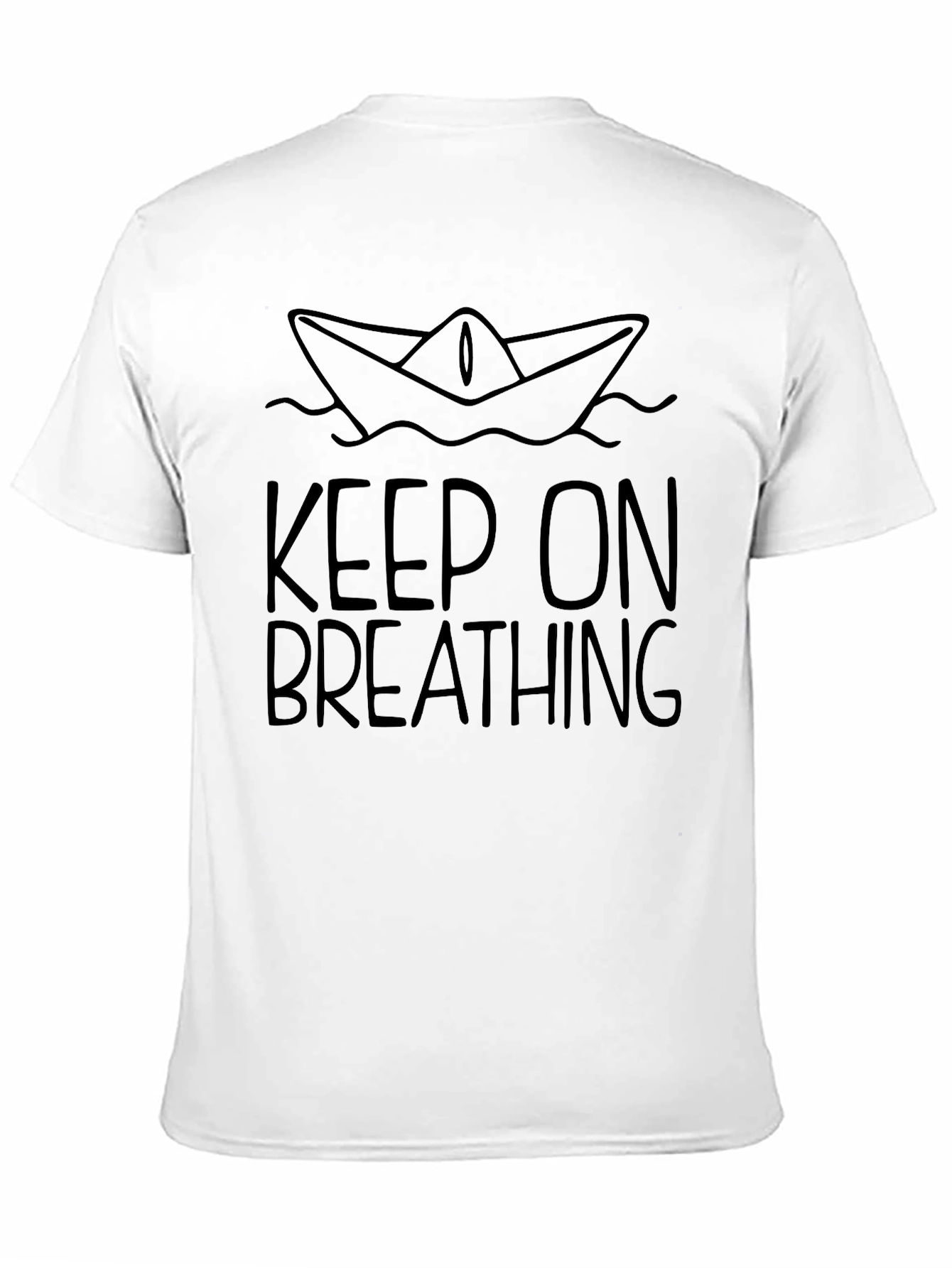 Keep On Breathing T-Shirt - Black Graphic Tee