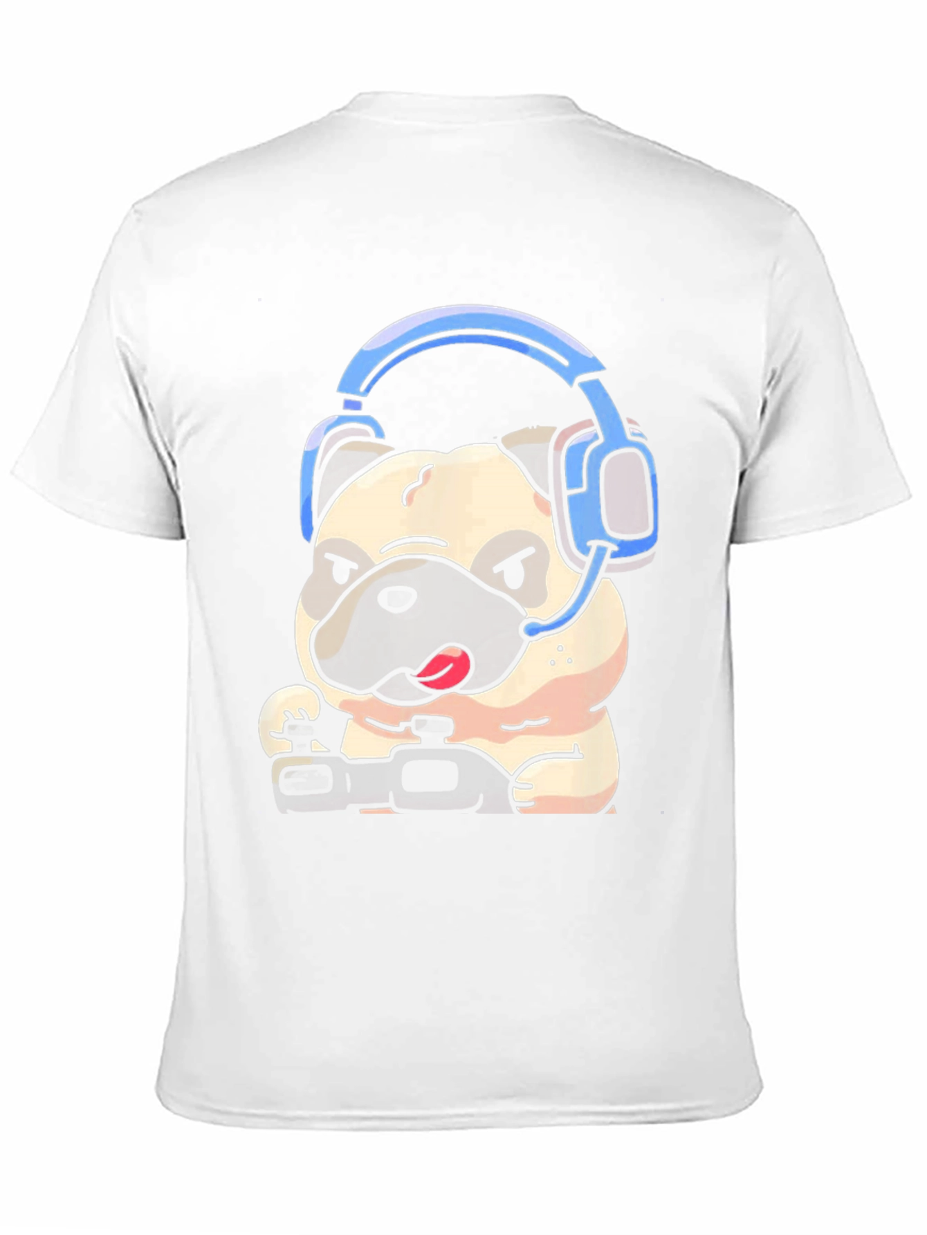 Gamer Pug Graphic Tee - Playful Style