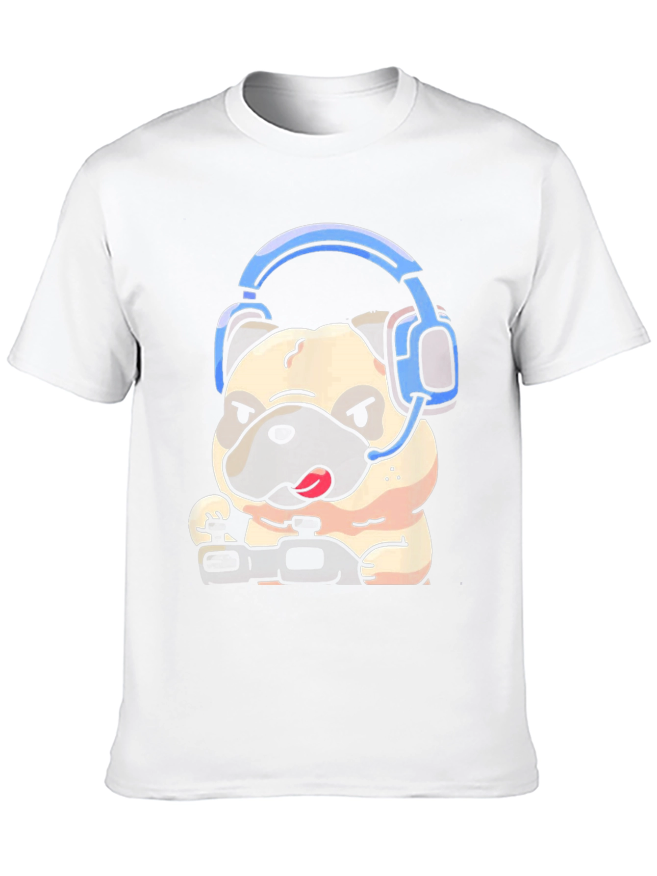 Gamer Pug Graphic Tee - Playful Style