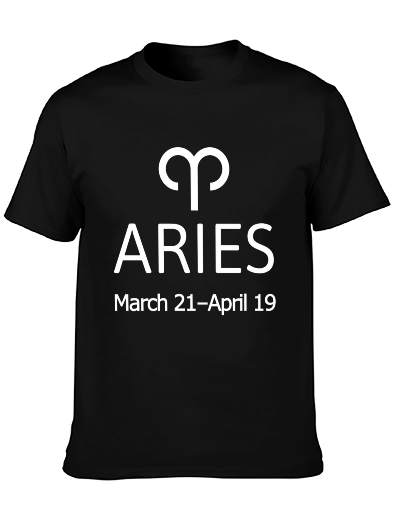 Aries Zodiac Sign Black T-Shirt