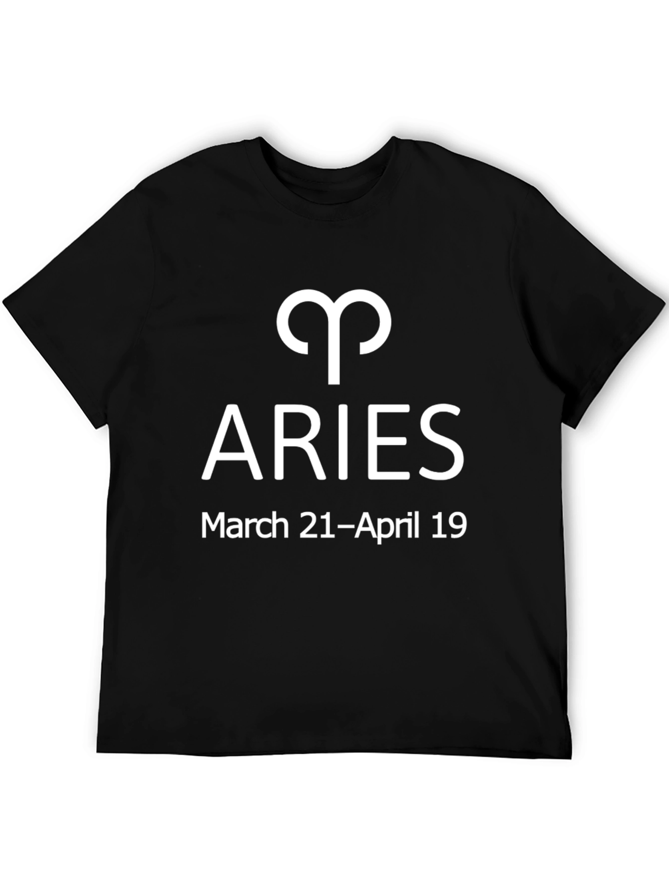 Aries Zodiac Sign Black T-Shirt