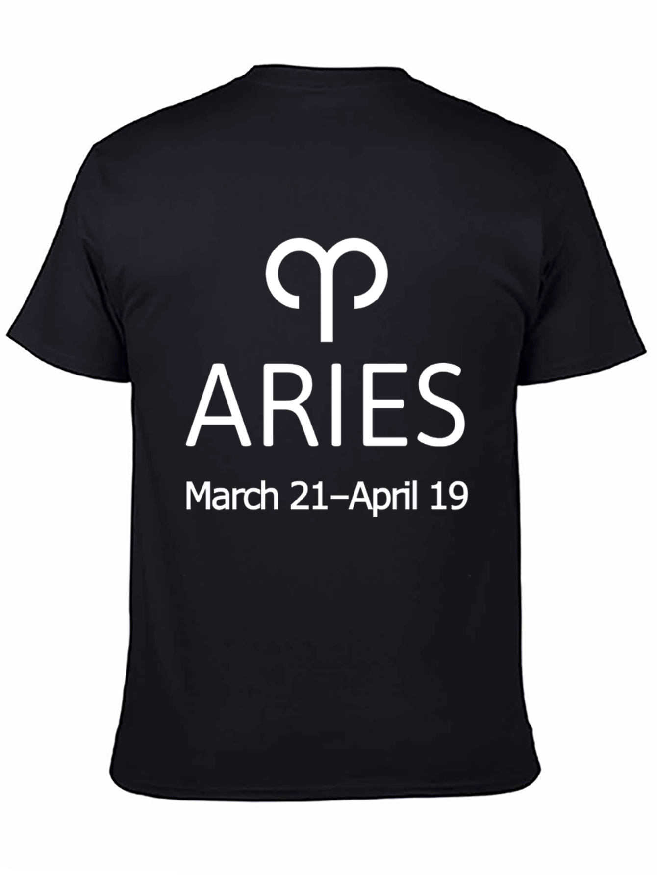 Aries Zodiac Sign Black T-Shirt