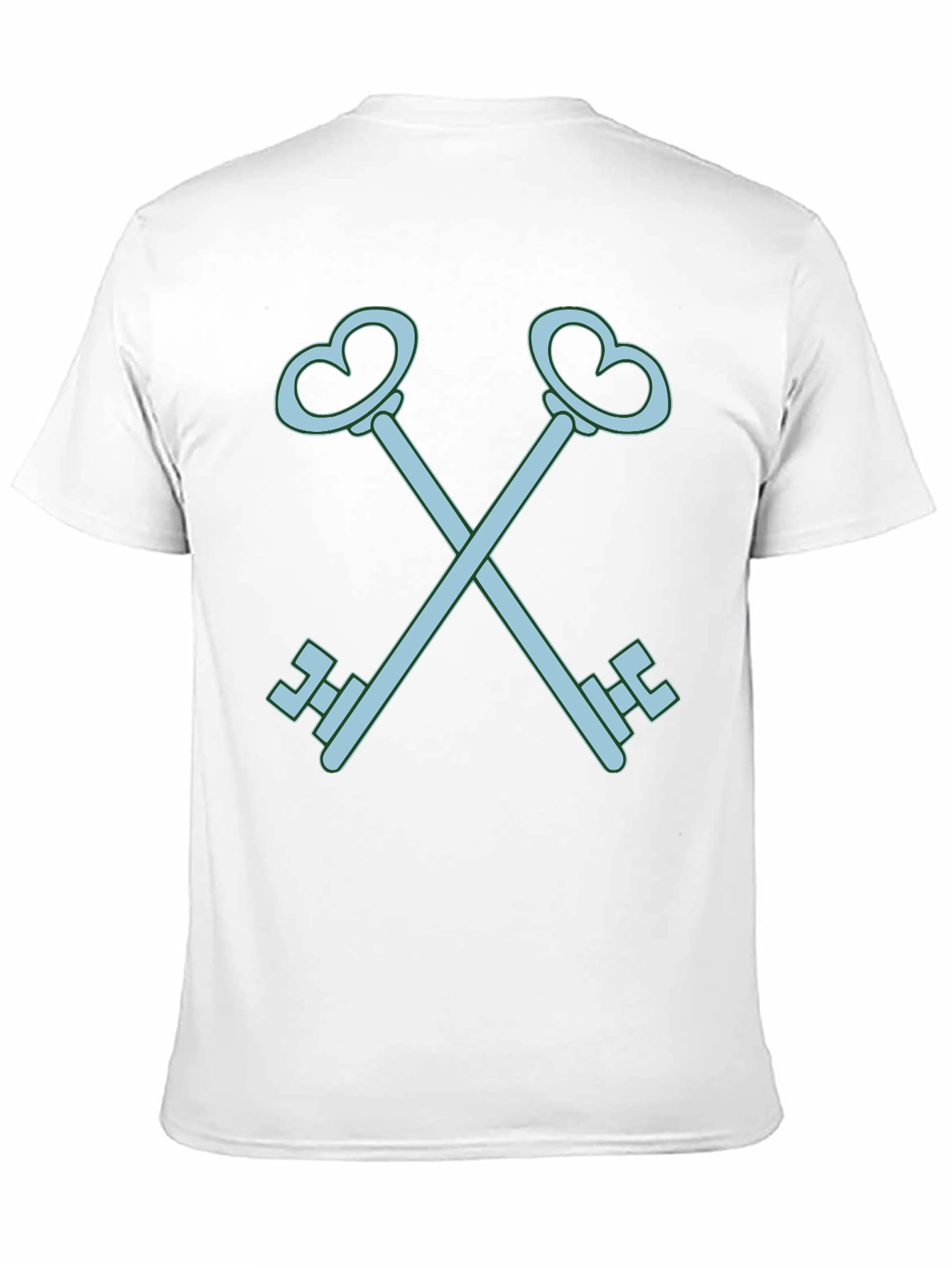 Heart Key Graphic Tee - Black Cotton